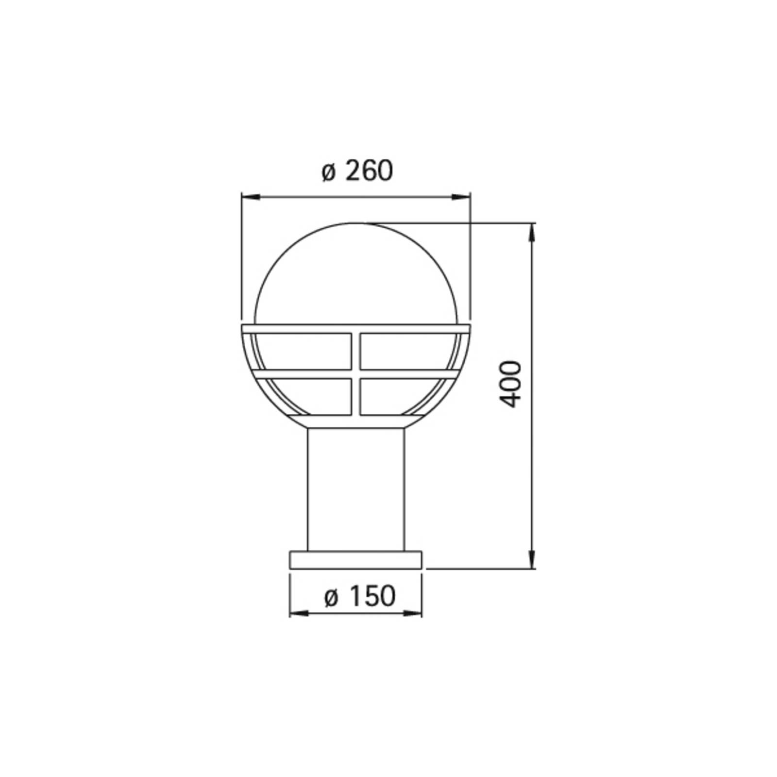 Albert Leuchten Luminaire pour socle blanc avec verre opale