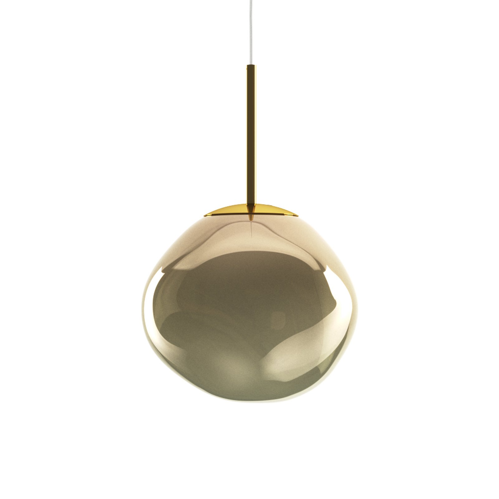 Lámpara colgante Melt de Tom Dixon, Ø 28 cm, color bronce, portalámparas Lámpara colgante Melt de Tom Dixon, Ø 28 cm, color bronce, portalámparas