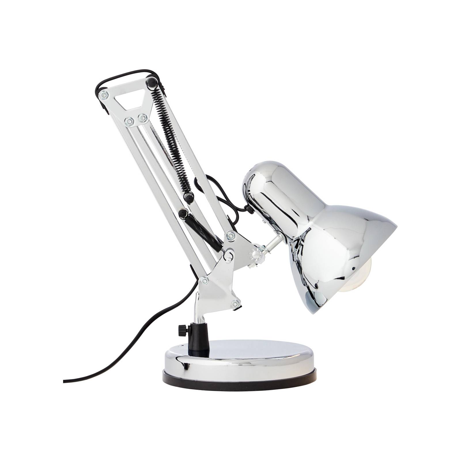 Lampe Henry Tischleuchte chrom 1x A60 E27 28W geeignet für Normallampen (nicht enthalten) Mit Schnurzwischenschalter - silber - Brilliant
