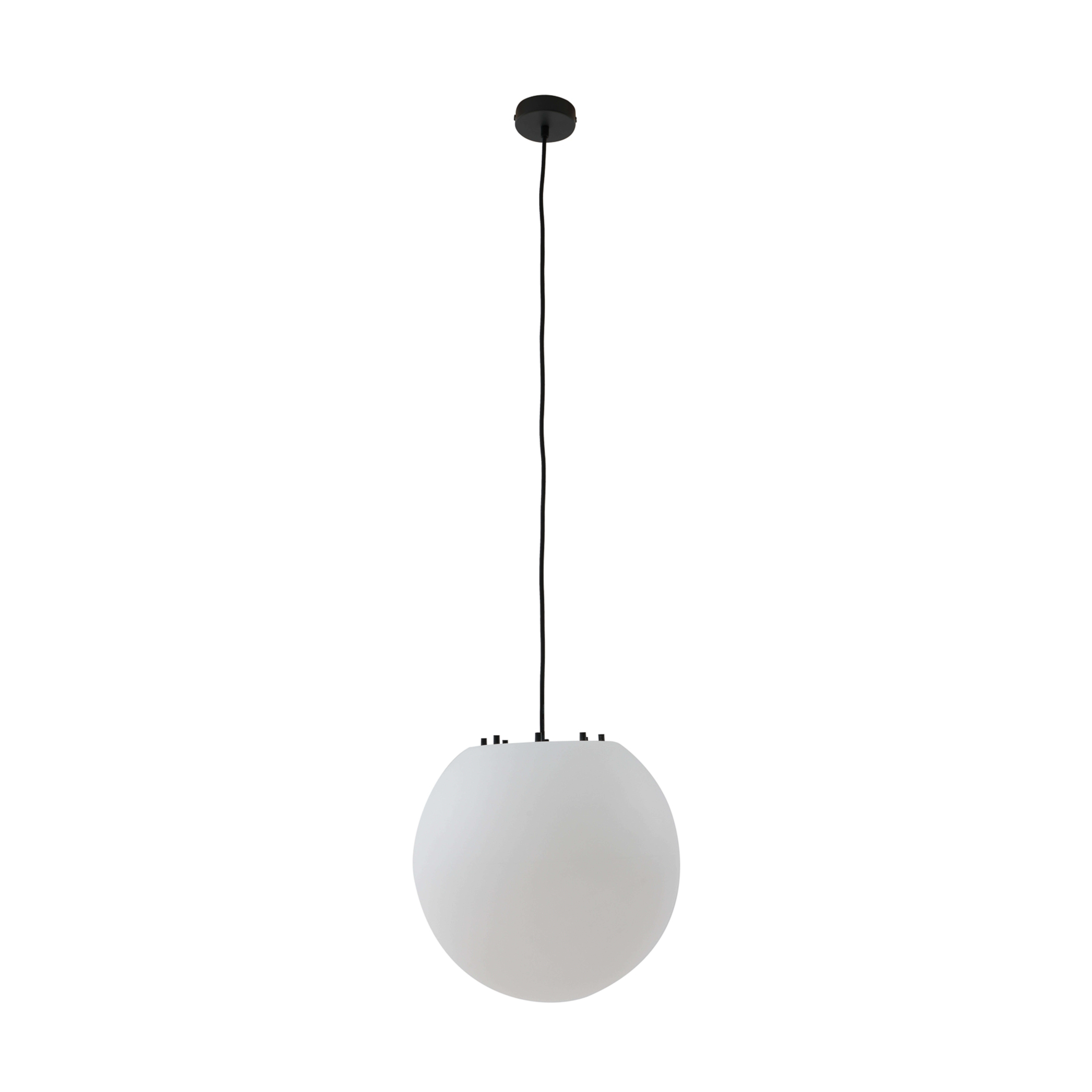 Alea outdoor hanging light, white, plastic, Ø 38 cm - Lindby