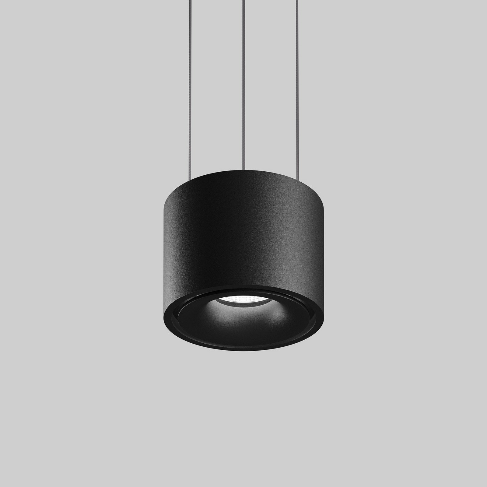 Egger Licht EGG Lampă suspendată LED Clippo negru/negru Ø 10 cm DALI DTW - Camera de zi / sufragerie - modern - Aluminiu