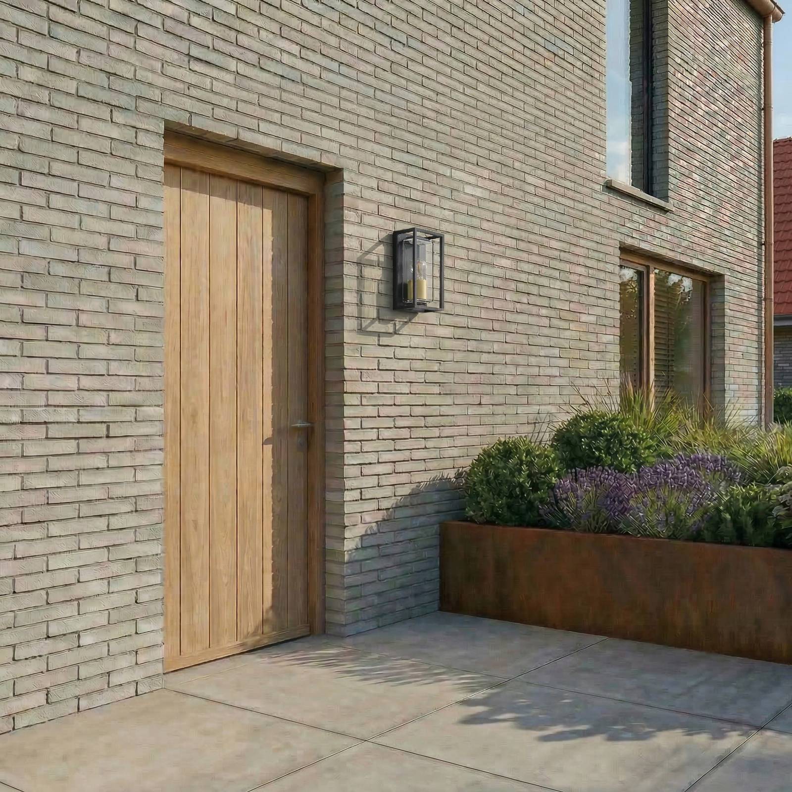 Arcchio Kinkiet zewnętrzny Ismera, antracyt/mosiądz E27, IP65