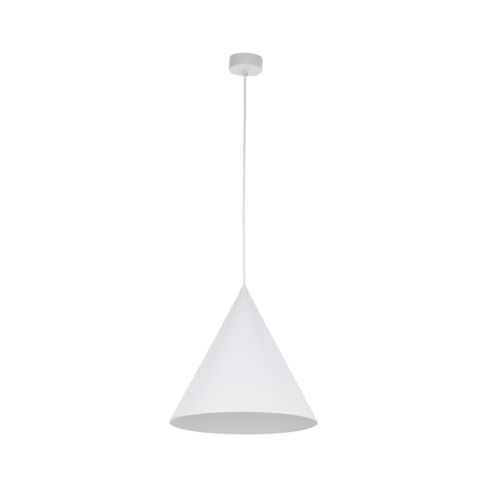 Lampa wisząca Cono, biała, Ø 32 cm, stal, 1-punktowa
