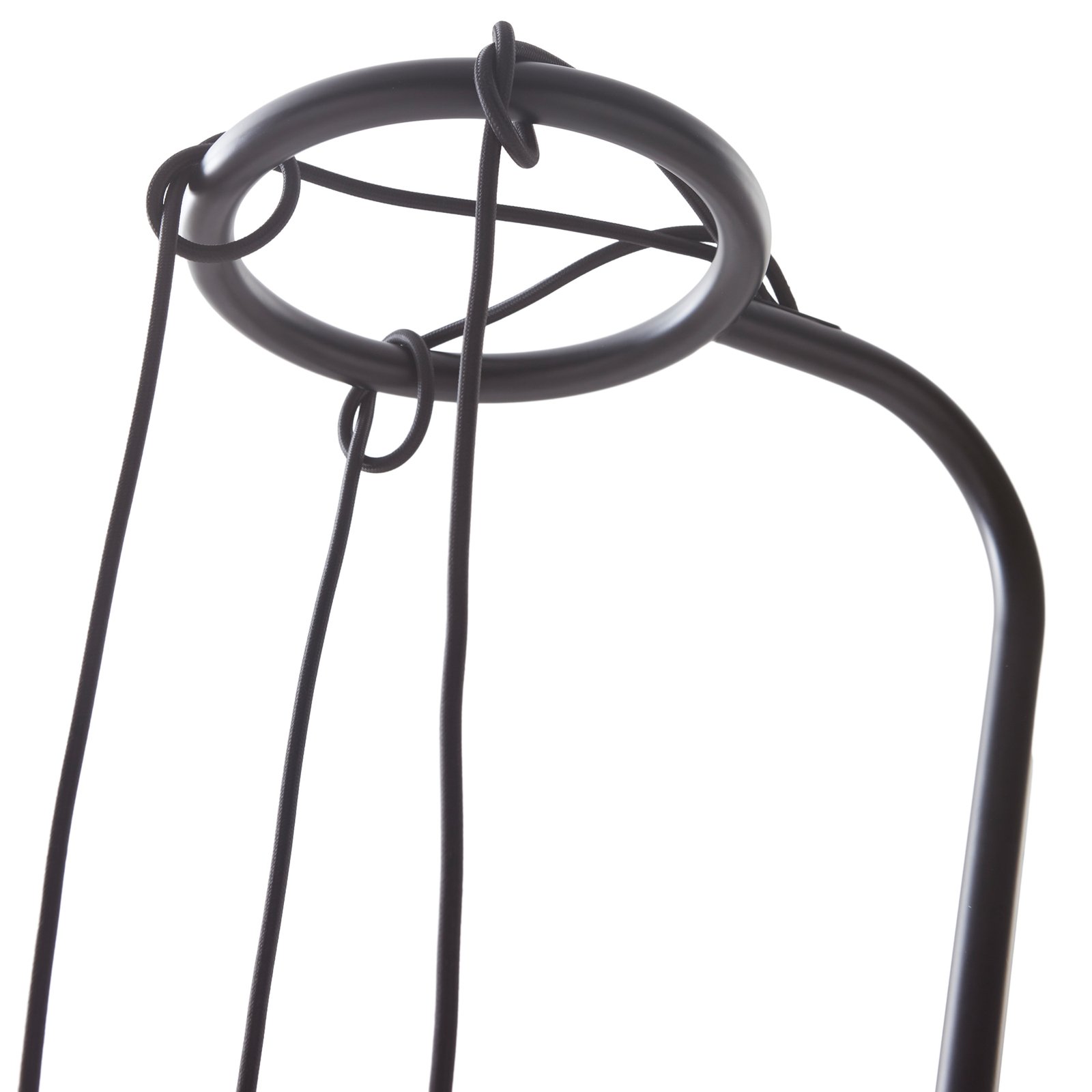 Lindby állólámpa Elira, fekete, fém, 150 cm magas, E27