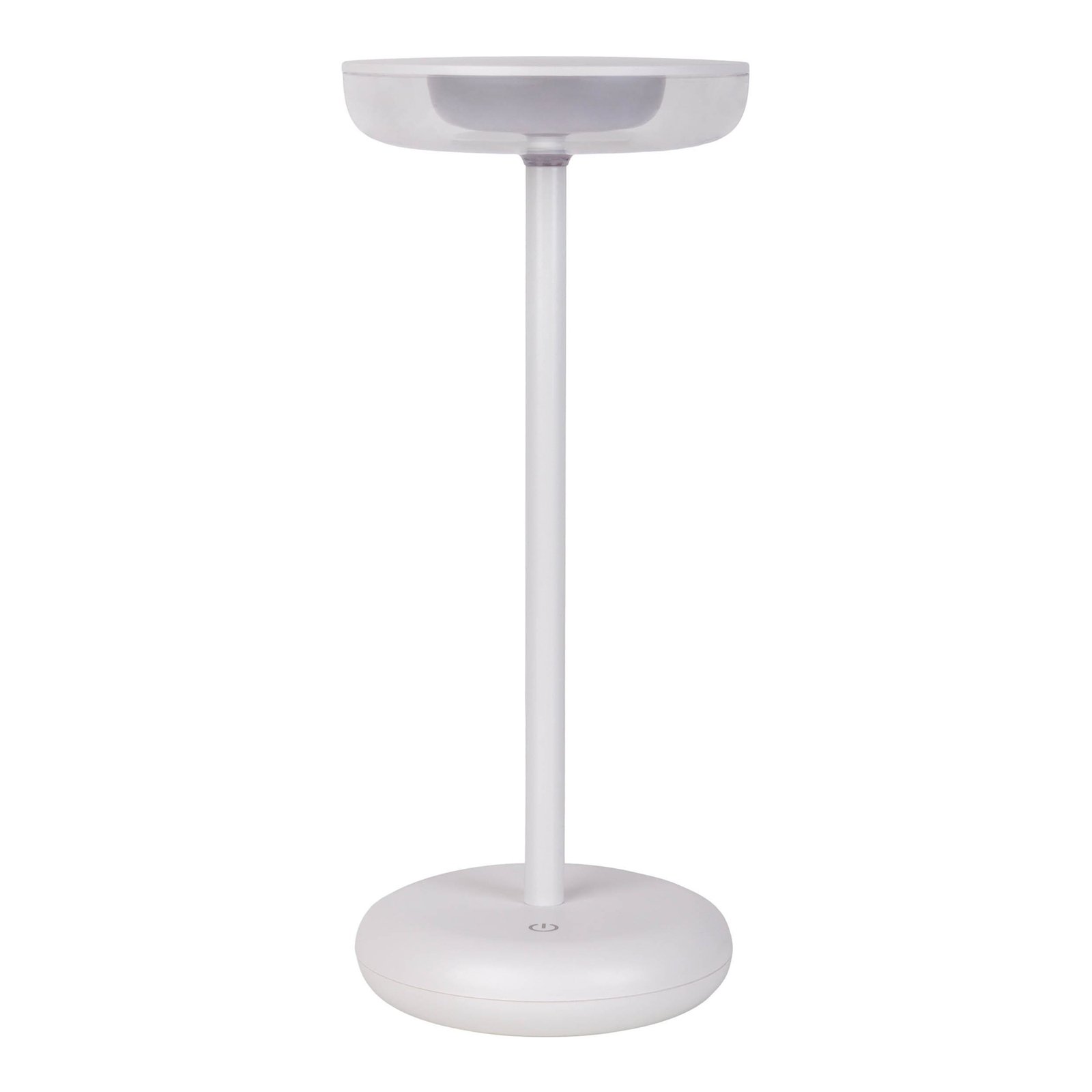 Lámpara LED para terraza Pasi, blanca Altura 26 cm Metal Touch