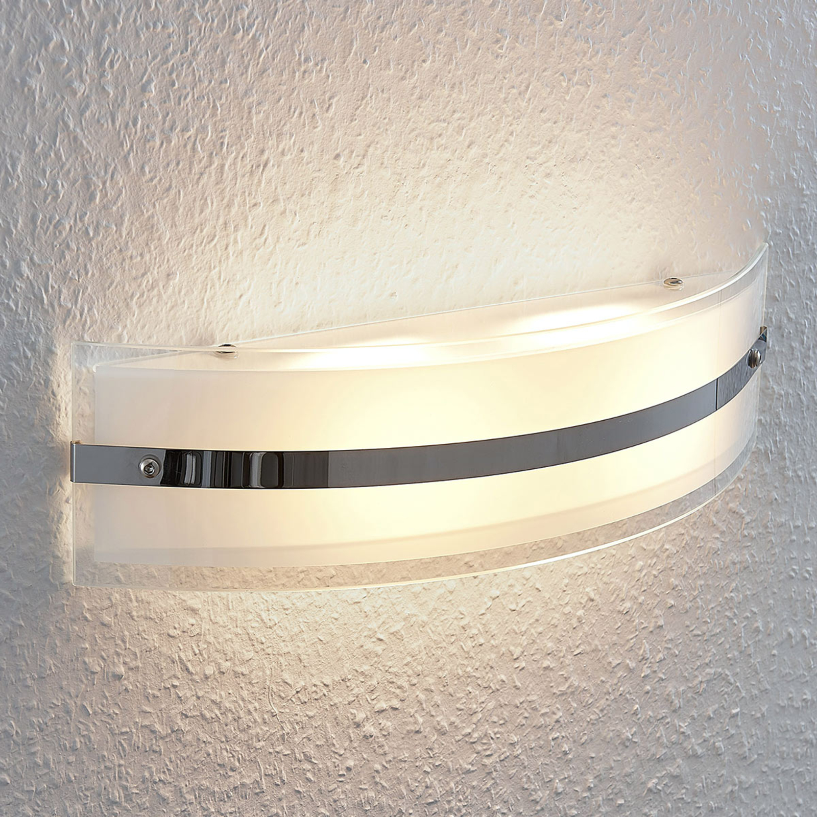 LED nástenná lampa LED Zinka zo skla, 37,5 cm