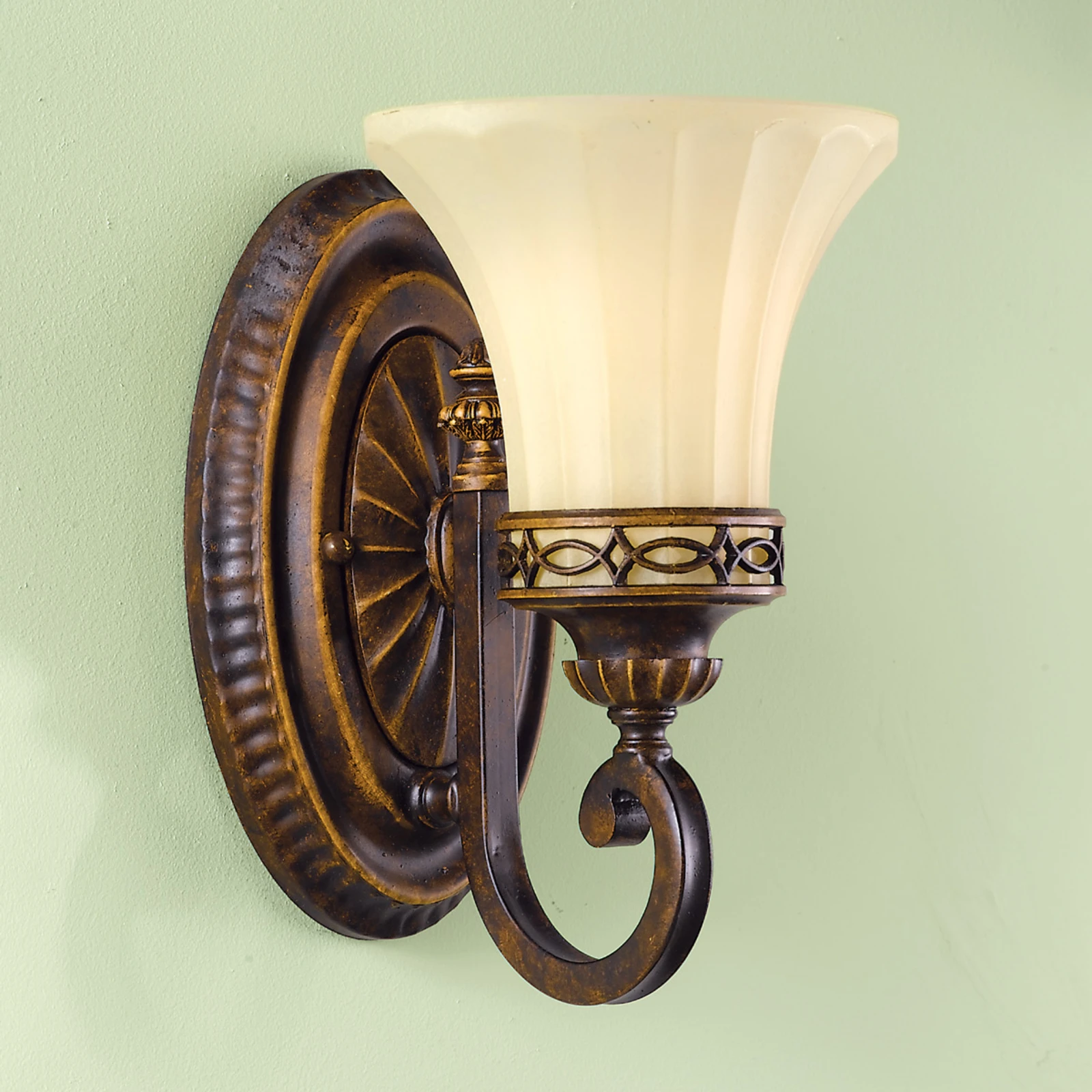 Feiss Lighting Tellerleuchte 2-flammig – Wand- Oder Deckenleuchte Mit Bernsteinfarbenen Akzenten & Scavo-Glas | Für Innenräume, Wohnzimmer & Flur