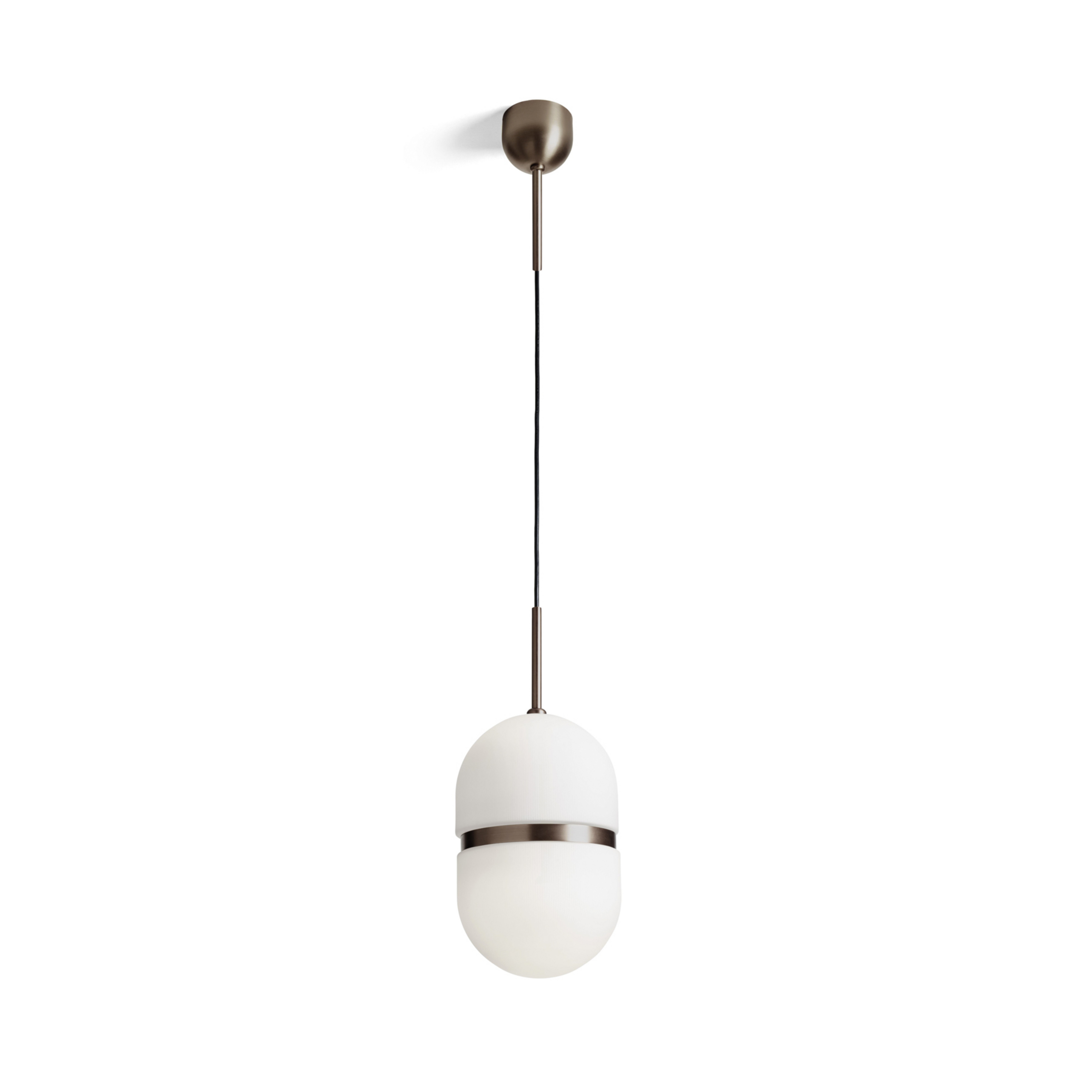 Domu hængelampe, Ø 20 cm, bronze/hvid, glas, GX53