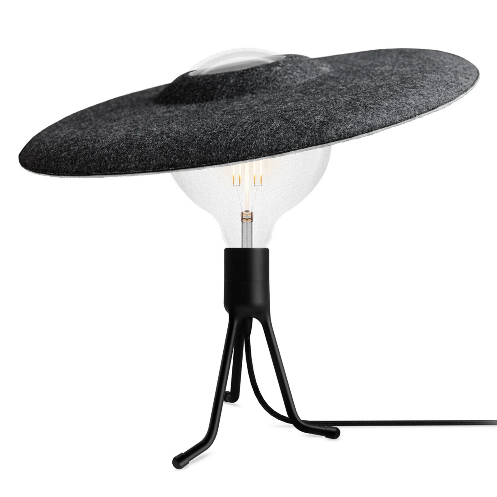 UMAGE Shade lámpara de mesa, fieltro negro