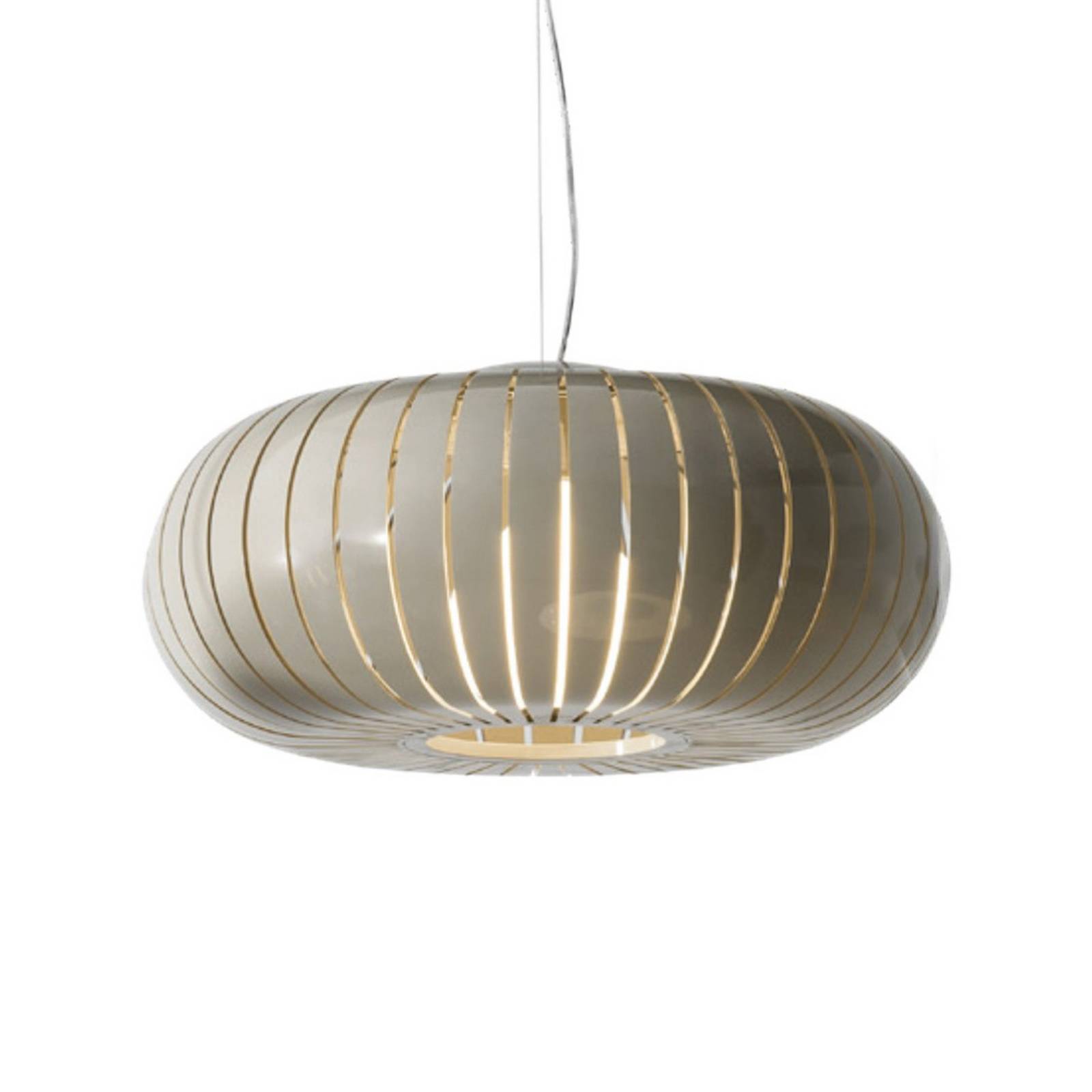 Kartell Hängeleuchte Teresa, grau, Ø 50 cm, E27-LED günstig online kaufen