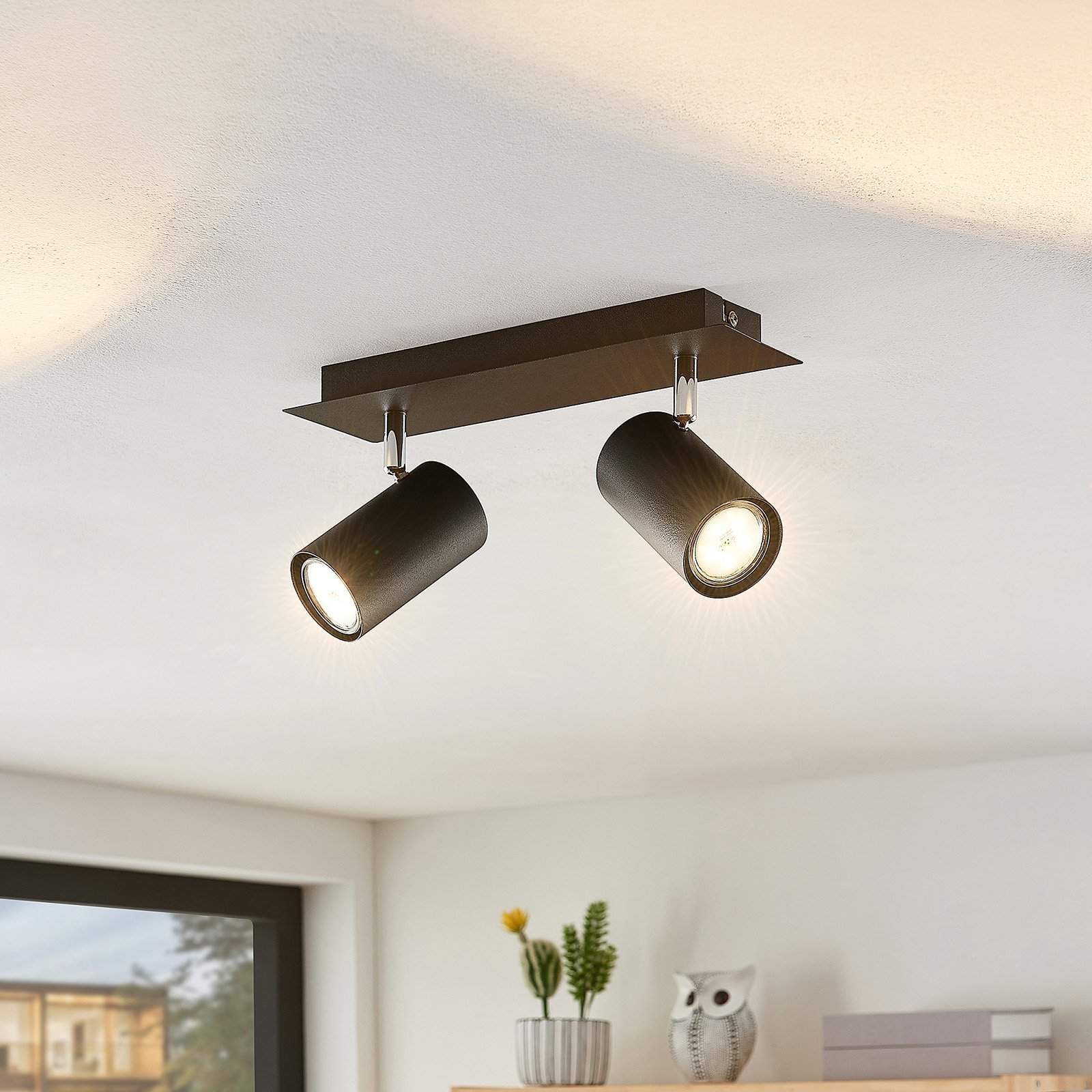 Joffrey 2 Plafondlamp Black - Lindby