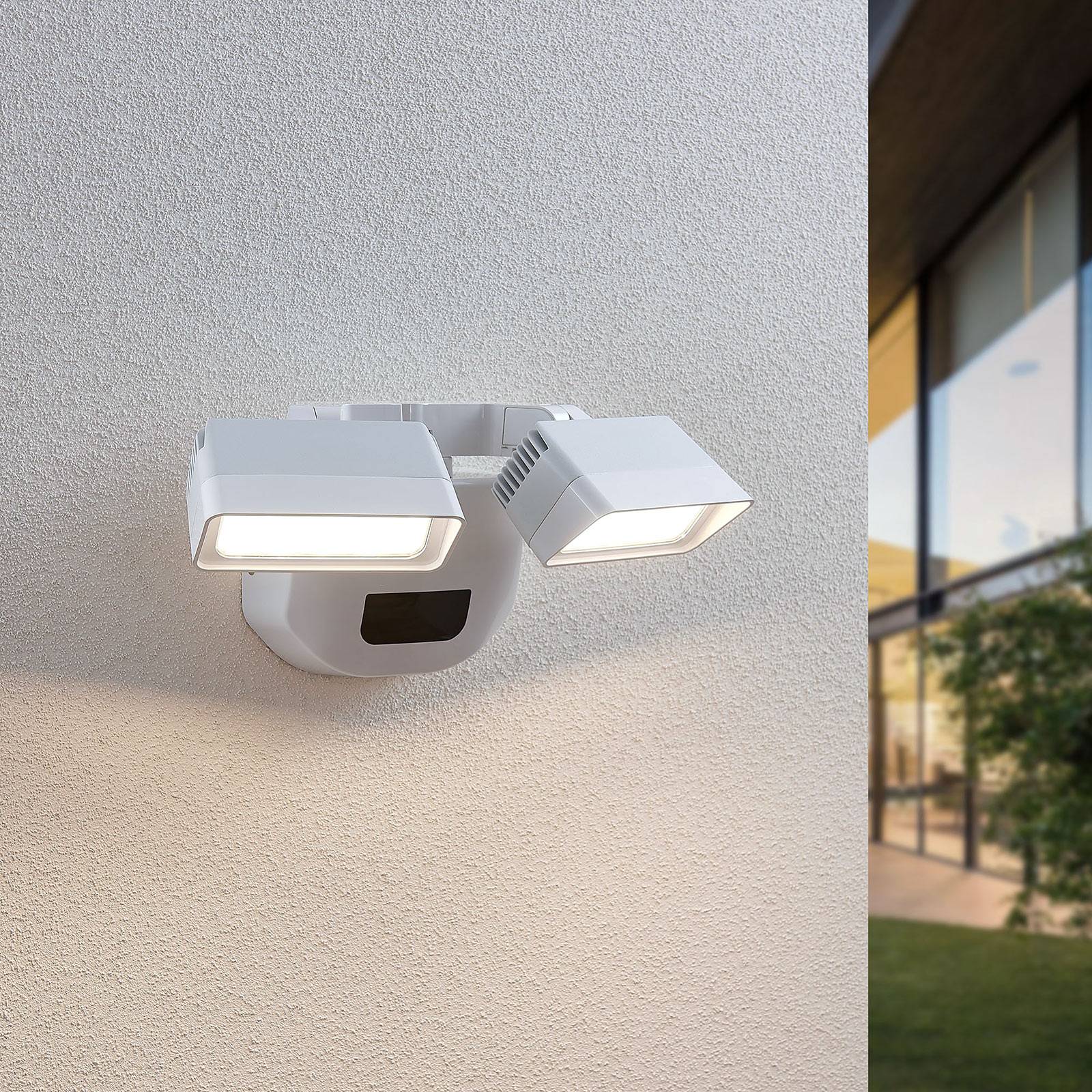 Lindby LED-utomhusvägglykta Nikoleta sensor 2 ljusk.