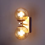 Wandlamp Neptun 2-lamps goud met glasbollen