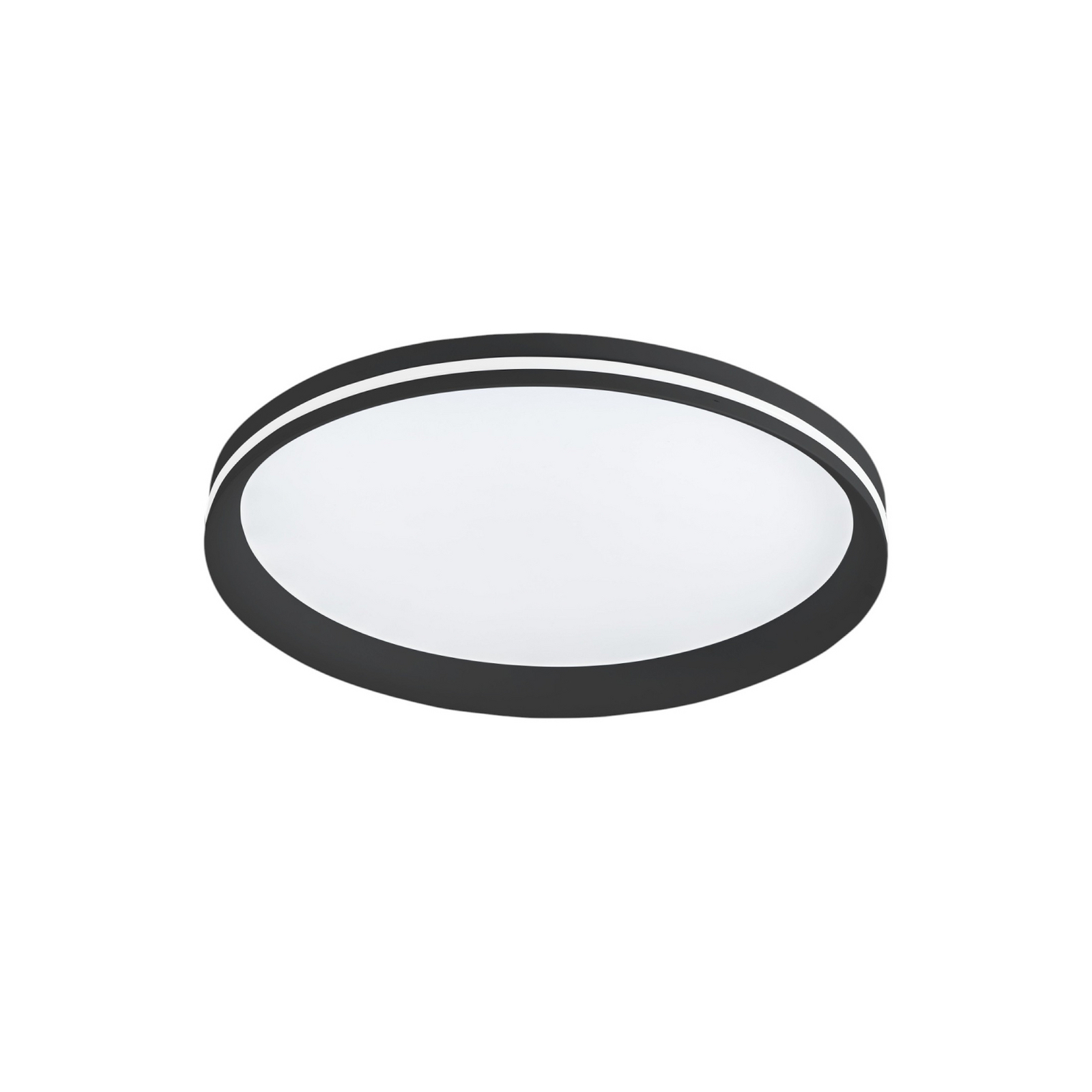 LED stropní svítidlo Isy, černé, Ø 45 cm, kov, CCT, stmívatelné