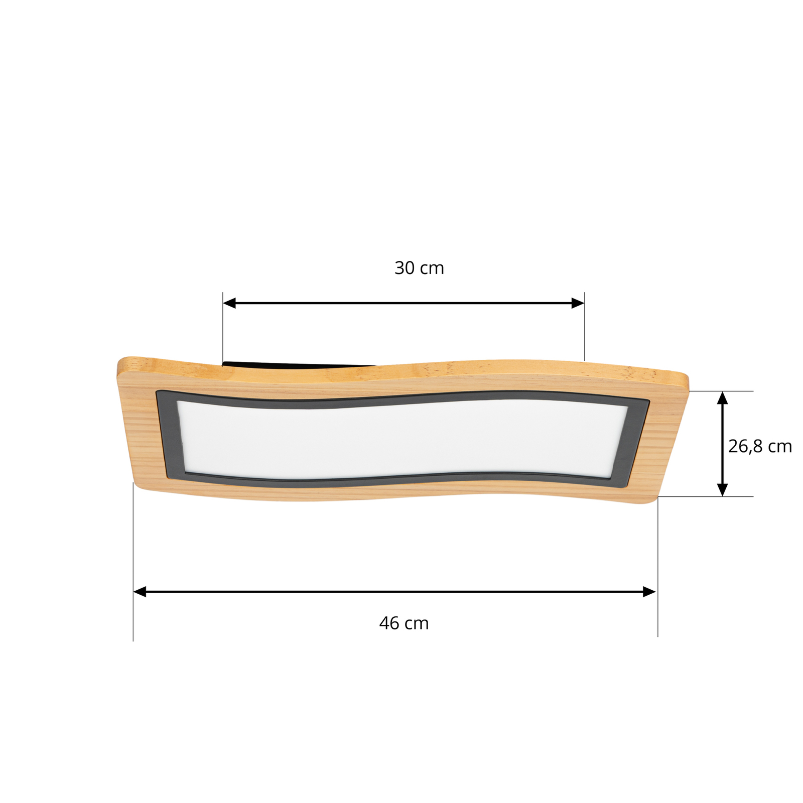 Lucande Joren LED-Deckenleuchte Holz einflammig