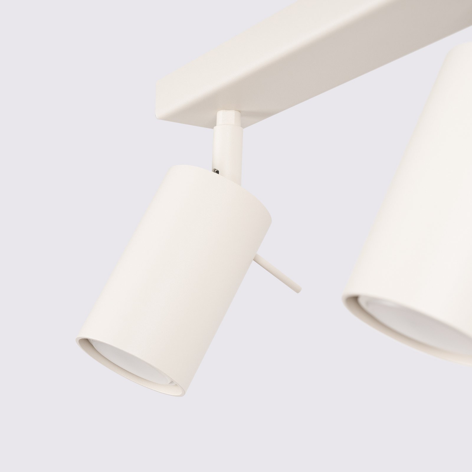 Deckenstrahler Ring, beige, Länge 117 cm, Stahl, 6-flg.