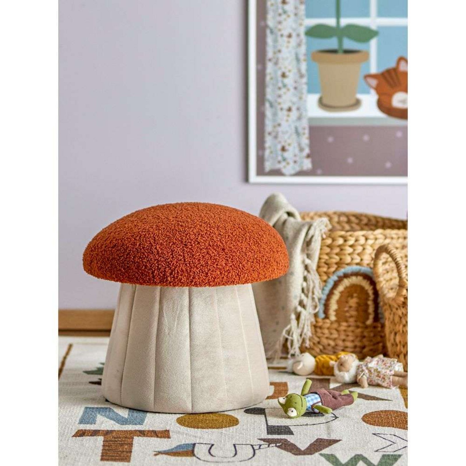 Bertil Pouf Red - Bloomingville