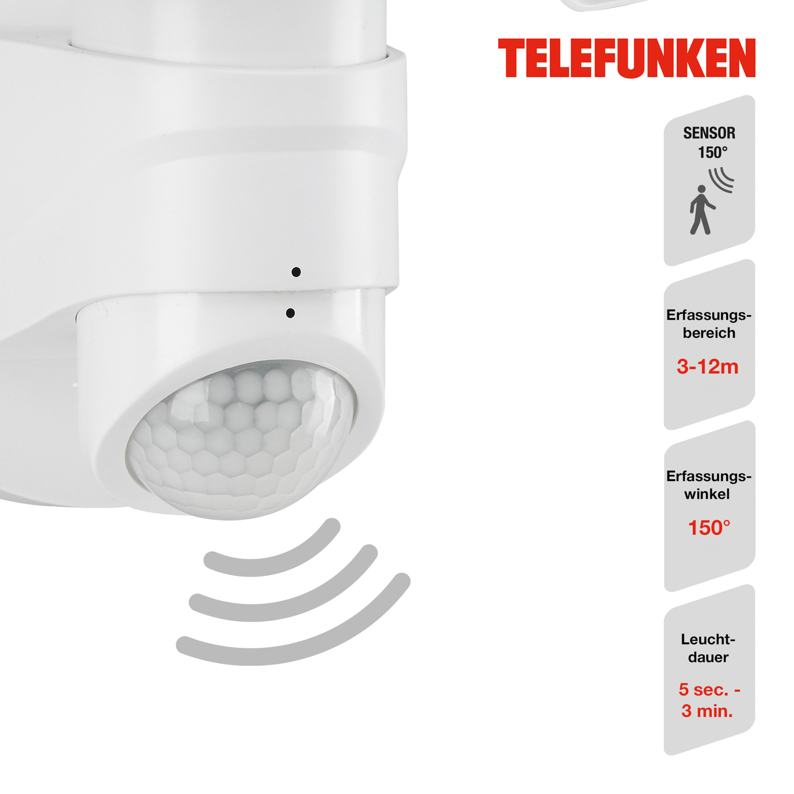 LED sensor outdoor wall spotlight Bilbao 2-bulb white