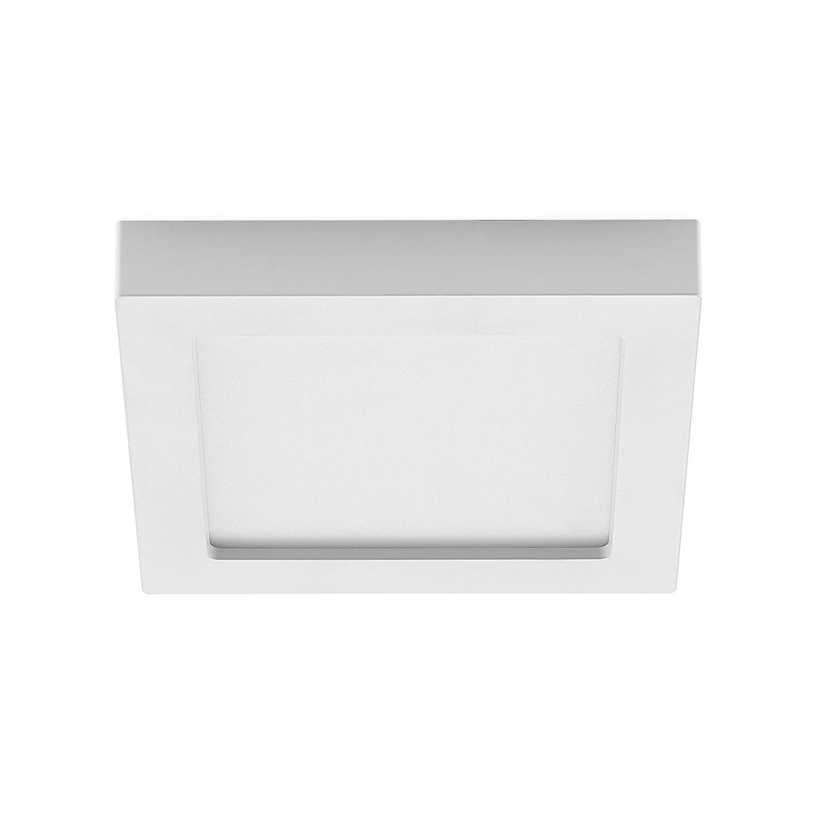Prios LED ceiling light Alette, white, 22.7 cm, 18W, dimmable