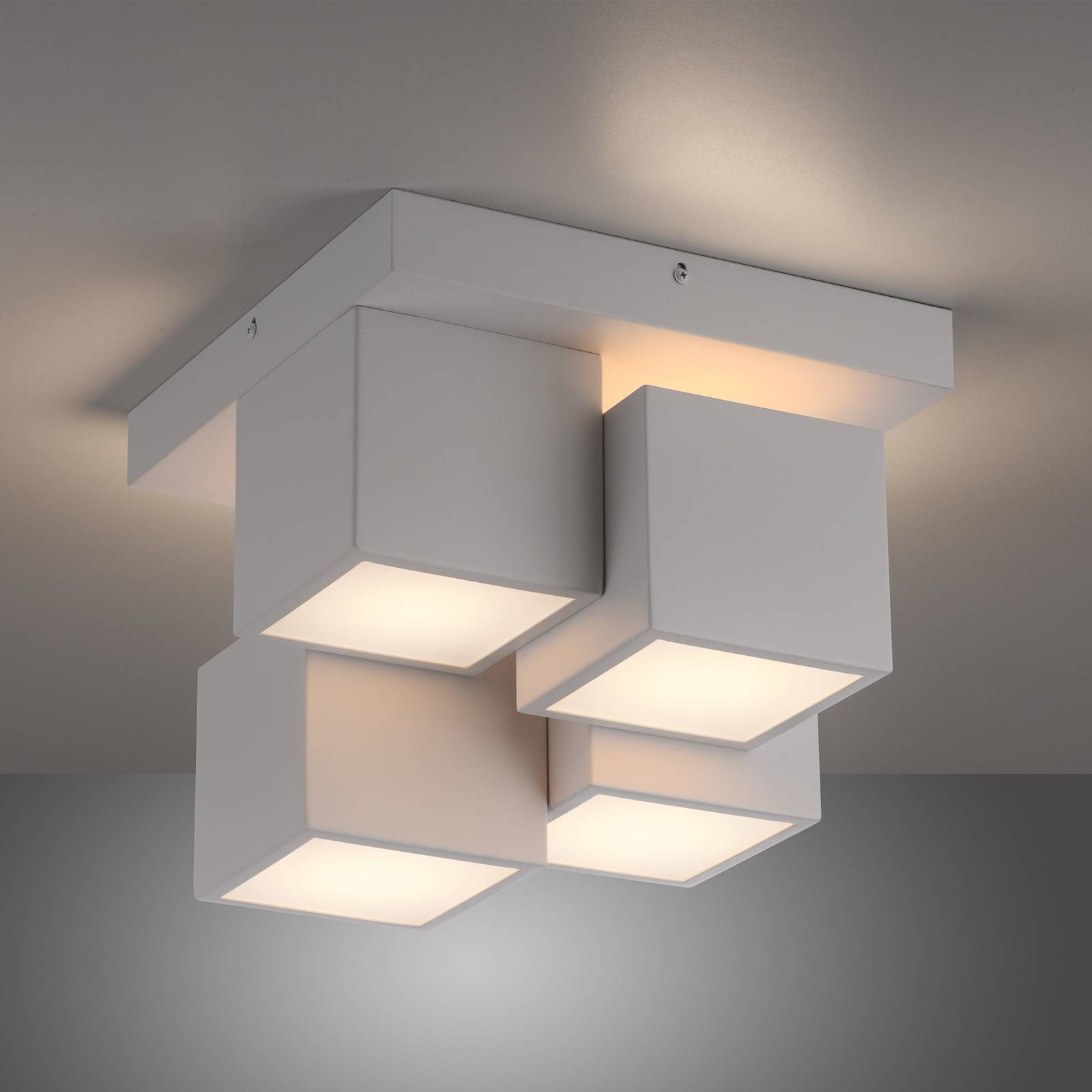 JUST LIGHT. Lampa sufitowa LED Tetris, żelazo, 3000 K, biały