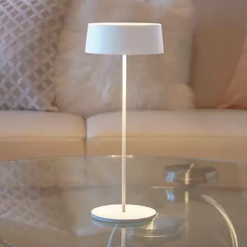 LED-Tischleuchte Capri-Mini außen, für weiß