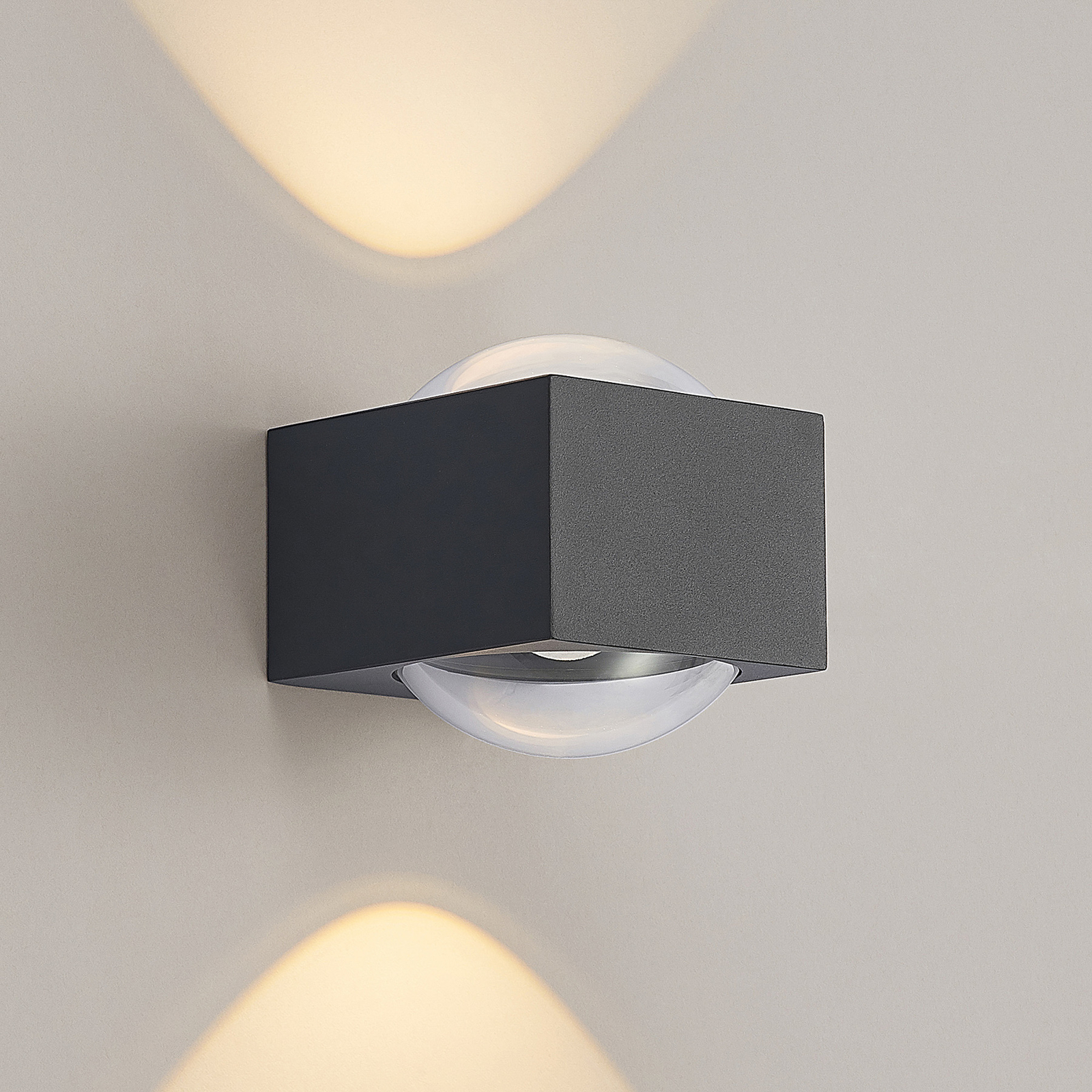Almos LED Up/Down Außenwandleuchte Dark Grey - Lucande