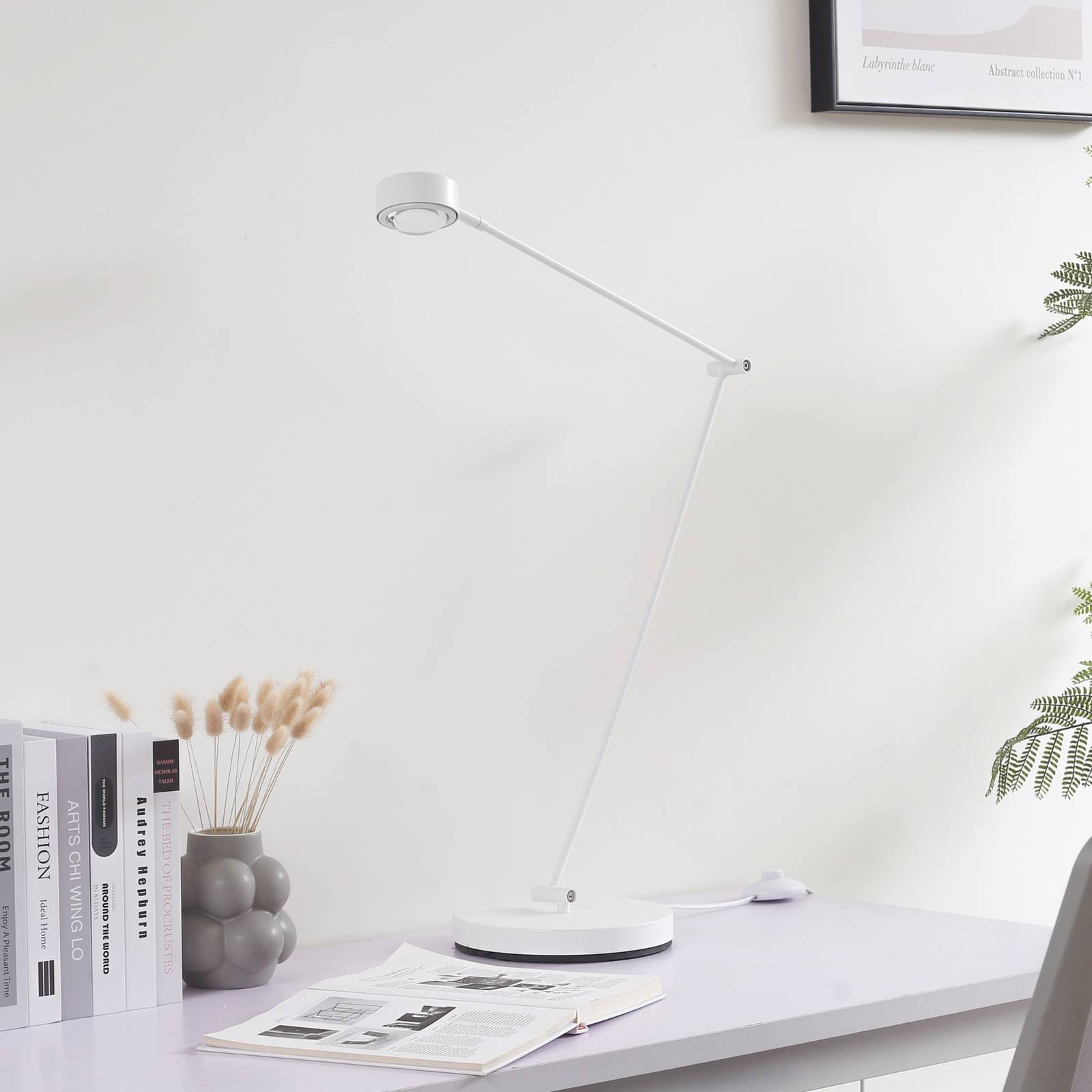 Lindby Stehleuchte Jyla, 88 cm, weiß matt, GX53, flexibel günstig online kaufen