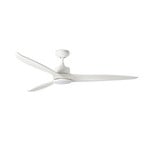 LED ceiling fan Tonic, white, DC, quiet, remote control