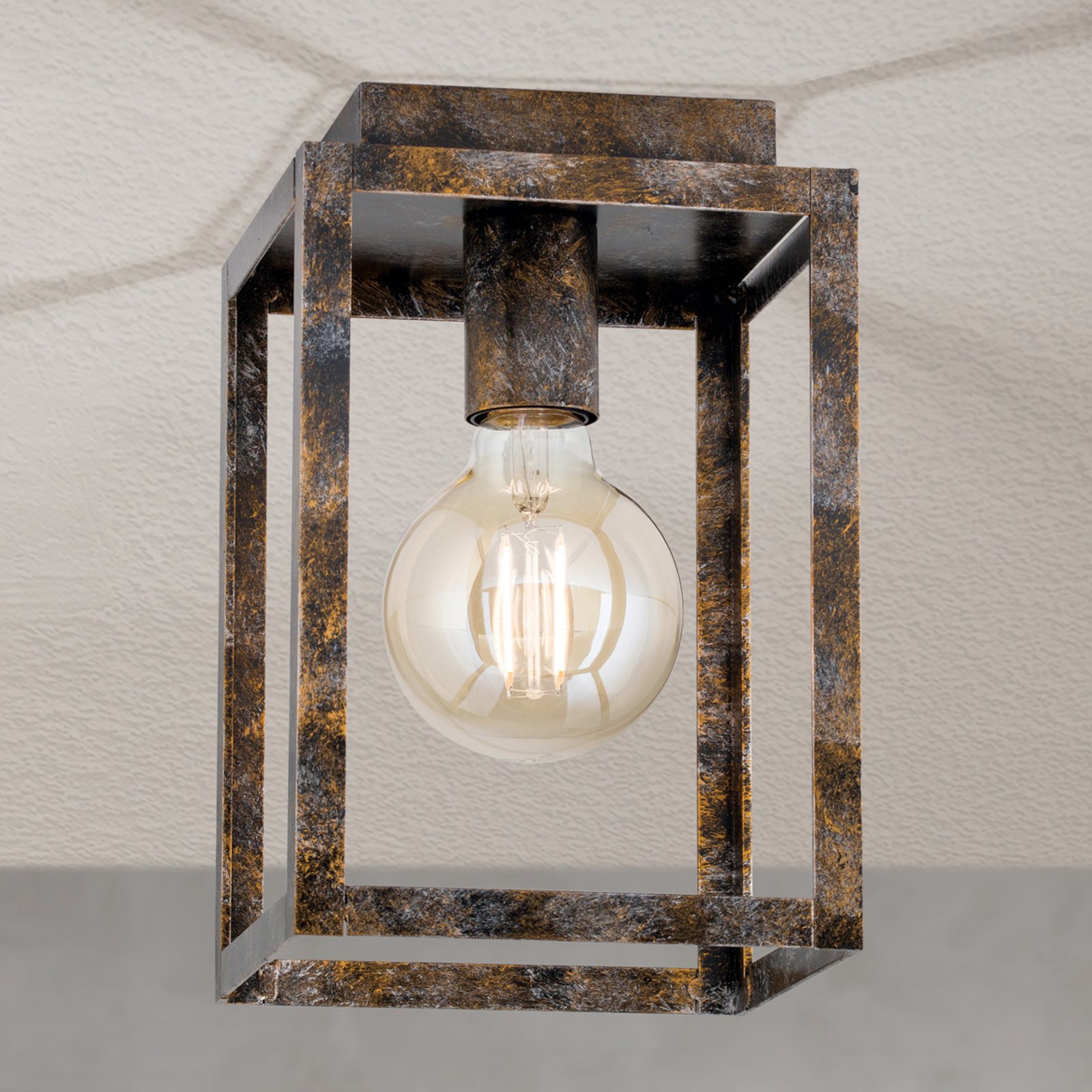 Cage ceiling light in a vintage look