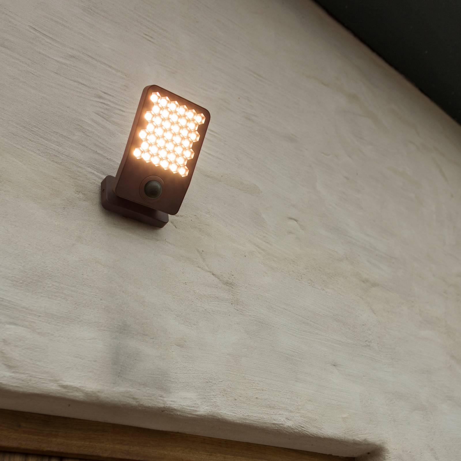 LUTEC LED buiten wandlamp ATLANTIS, donkergrijs, 22 cm, IP54
