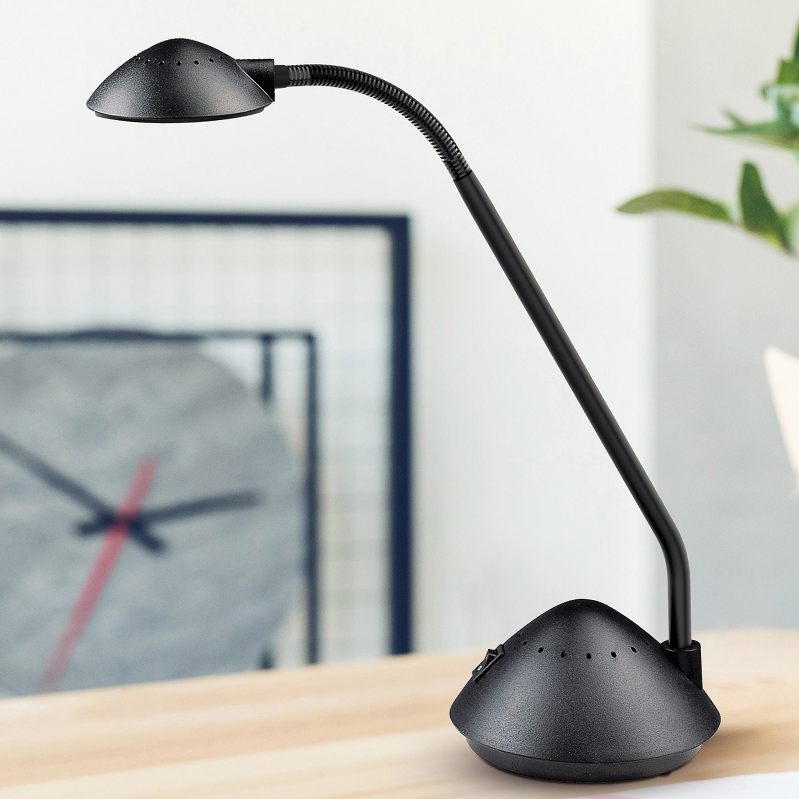 LED-Tischleuchte MAULarc mit Flexarm schwarz