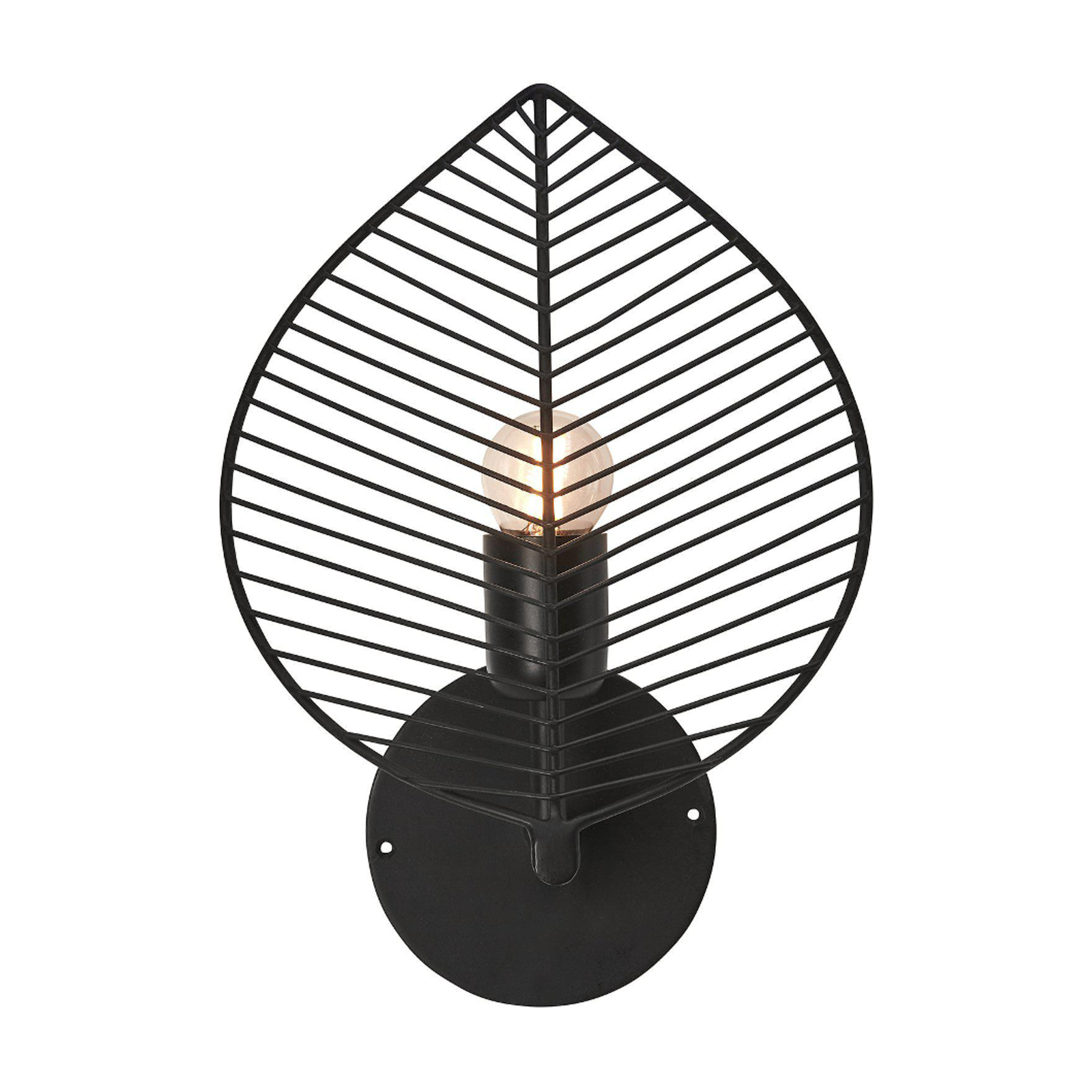 PR Home Elm zidna svjetiljka s utikačem, crna