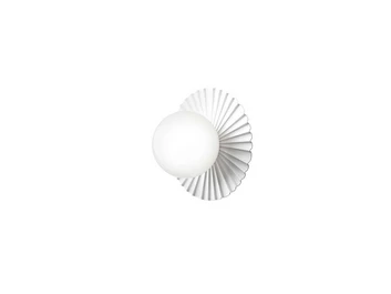 Plafón Liila Muuse, IP44, blanco/ópalo, Ø 20 cm - Nuura