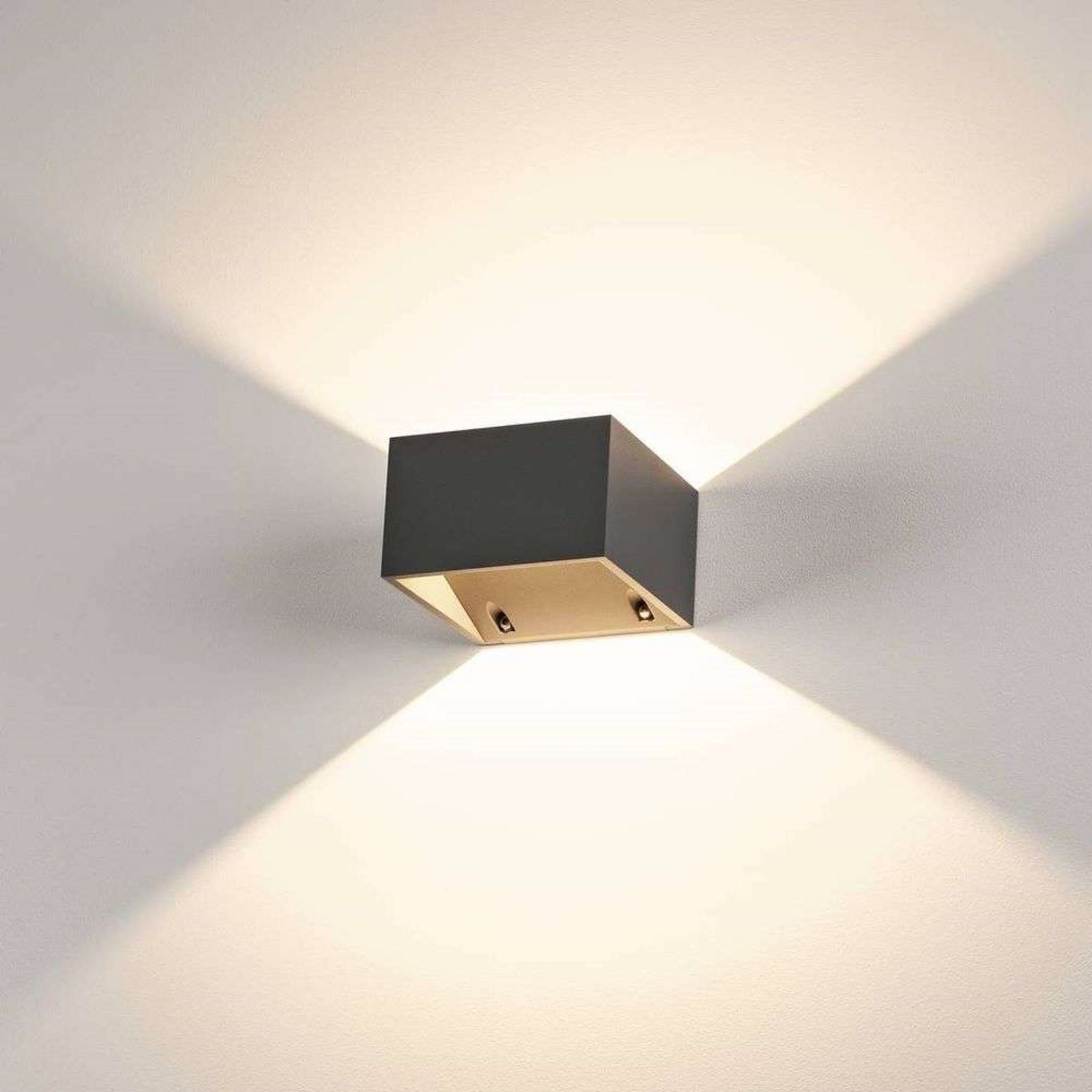 Logs Aplique de Pared Square LED IP44 Anthracite - SLV