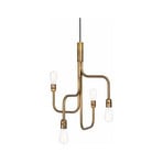 Strapatz 4 Taklampa Ø45 Raw Brass - Konsthantverk