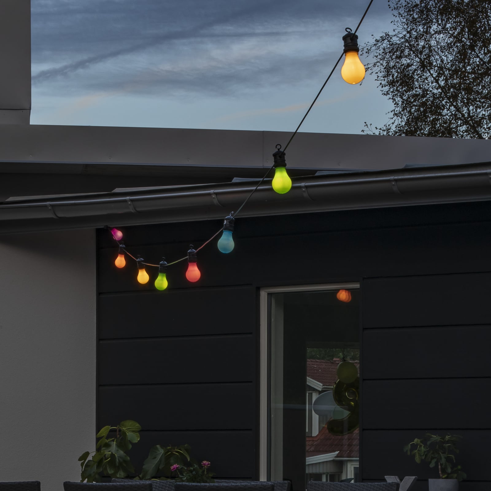 LED lichtketting Party, pastelkleuren, incl. dimmer, IP44 LED lichtketting Party, pastelkleuren, incl. dimmer, IP44