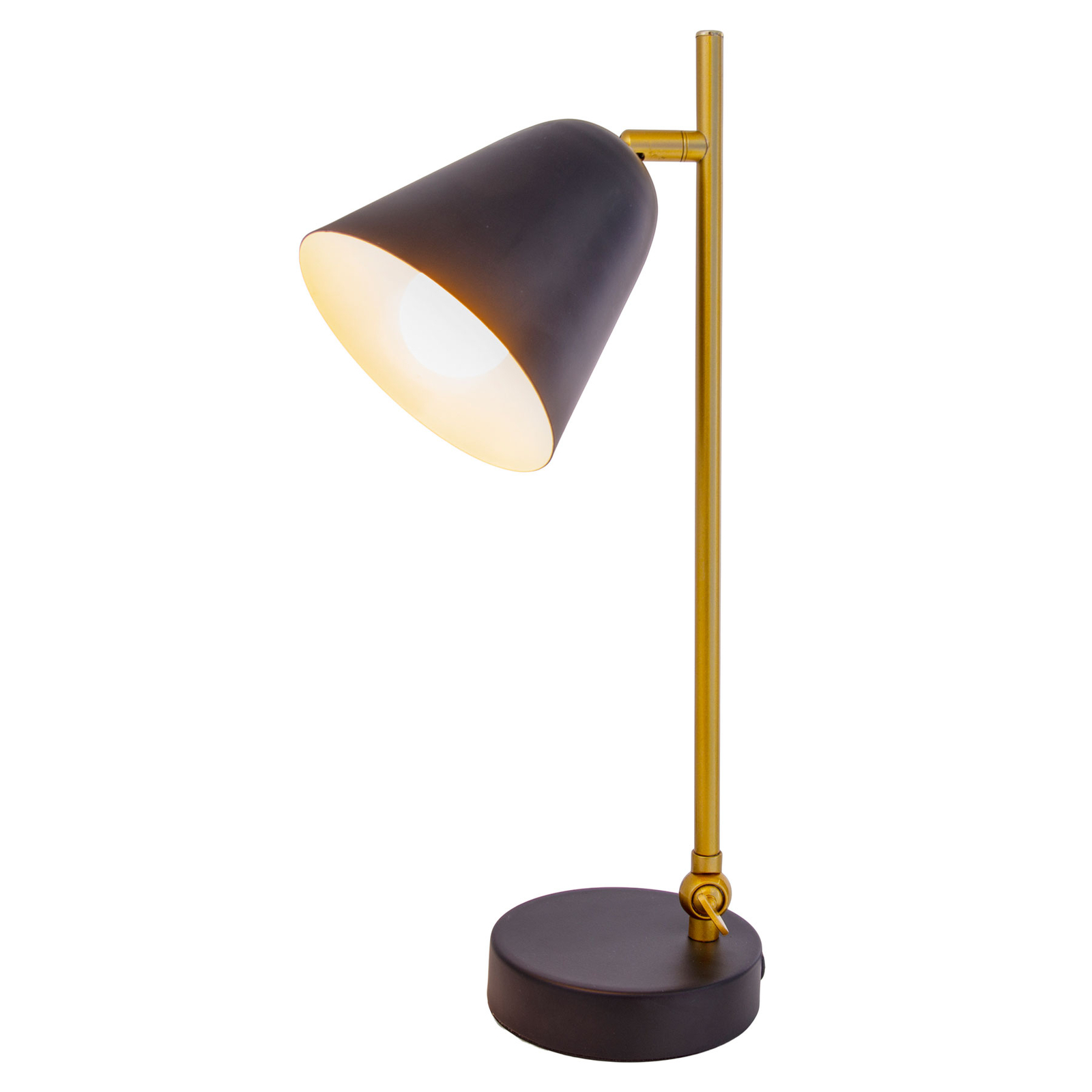 Lámpara de mesa Triton en negro y oro