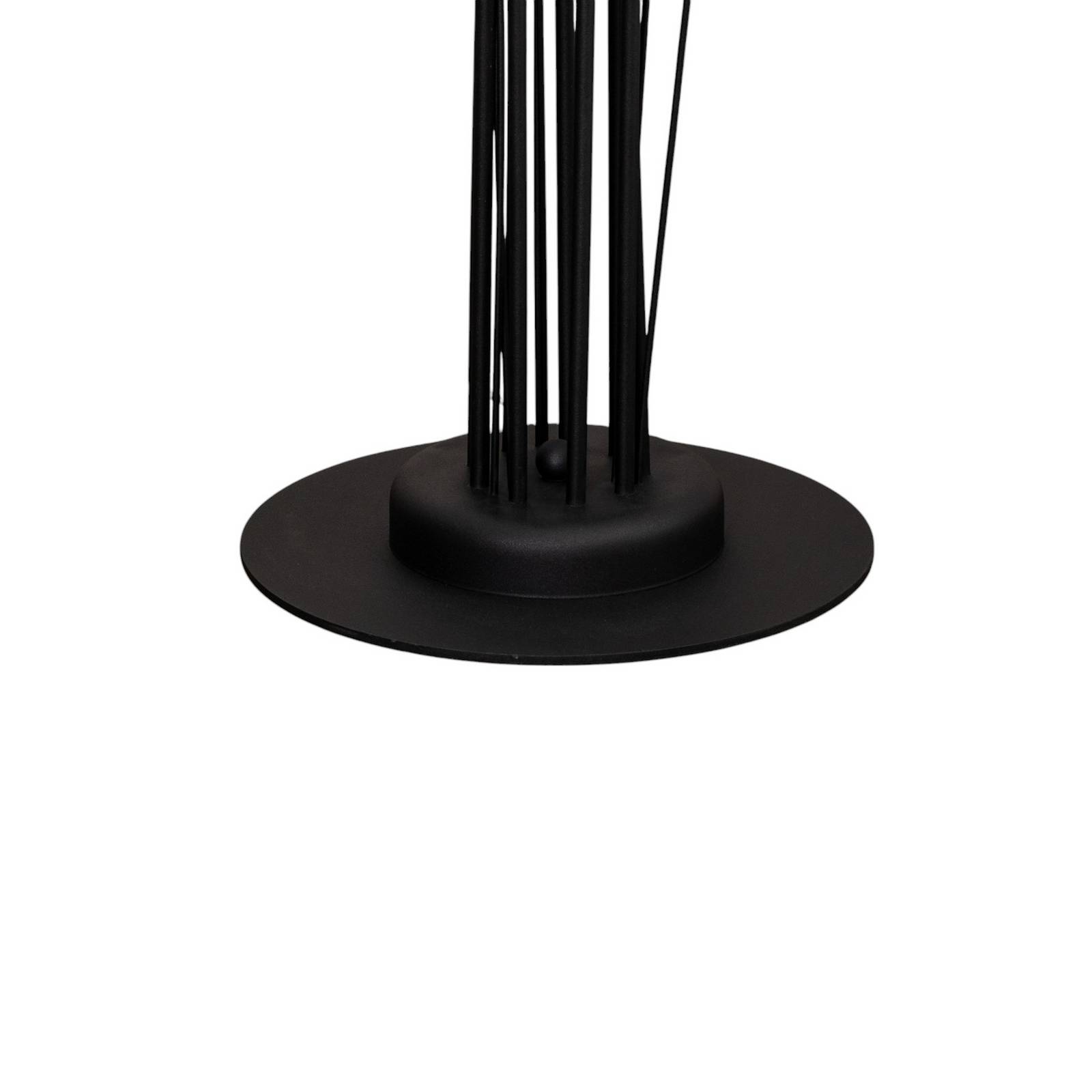 Lampa stojąca Gloriosa, czarna, szkło, 9-punktowa