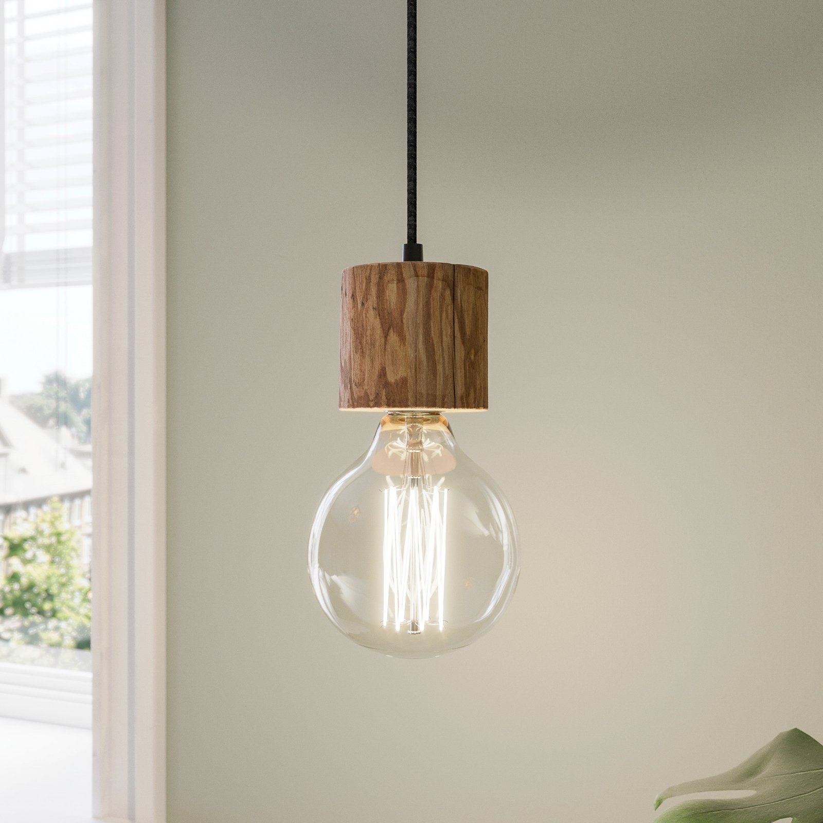 Envolight Terra hanging light, 1-bulb, light pine