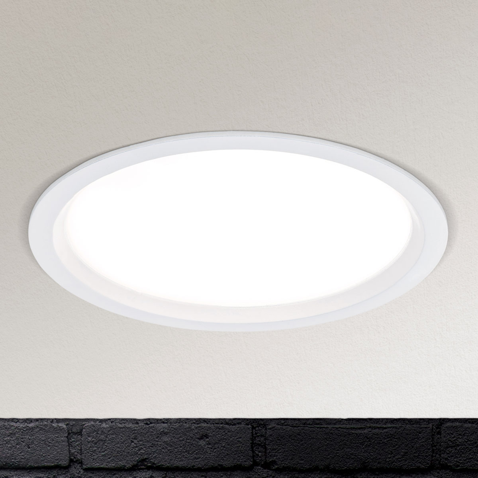 Lámpara empotrada LED Spock atenuable, 17cm blanca