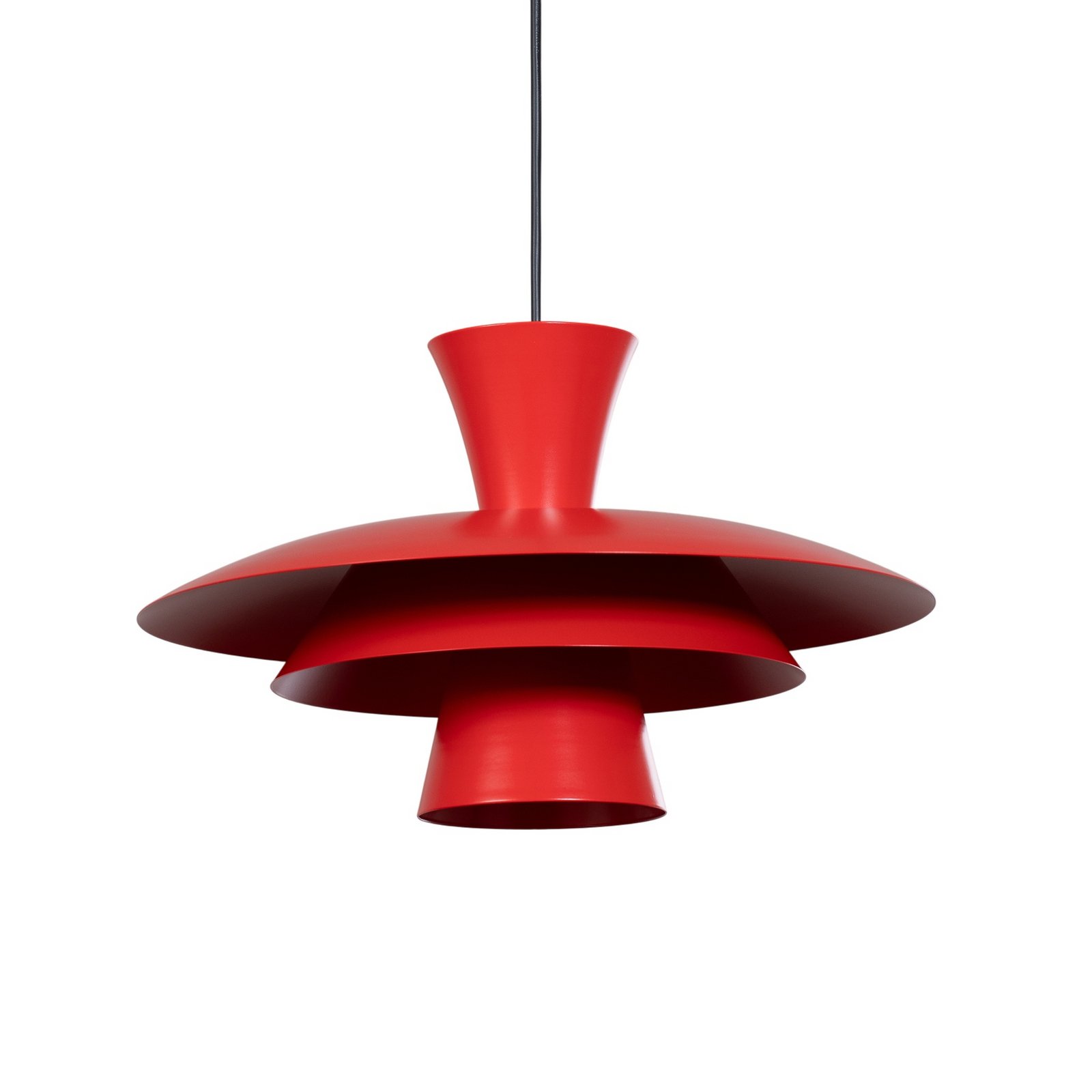 Hängeleuchte Plato, rot, Metall, Ø 38 cm, E27
