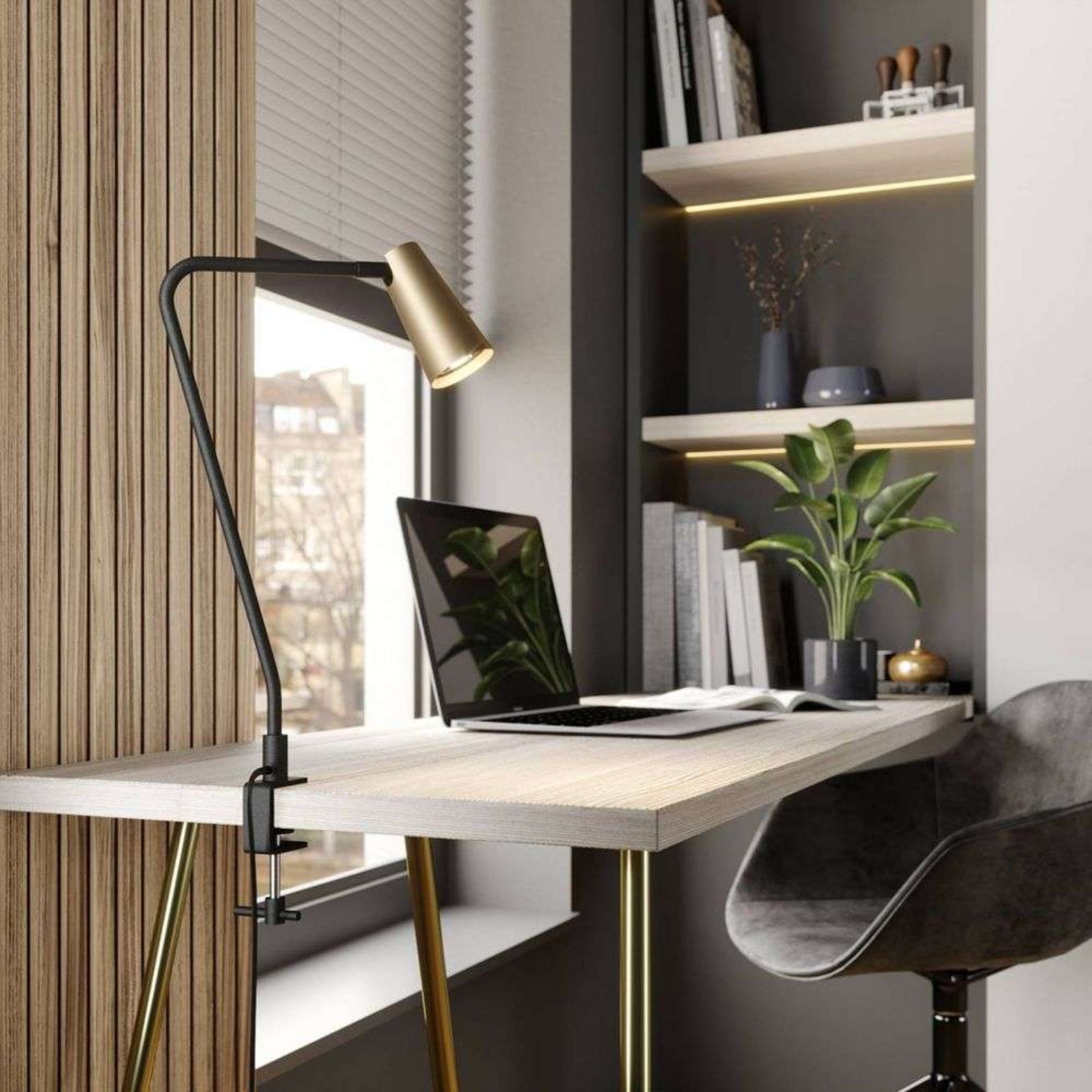 Angelina Klypelampe Brass/Black - Lucande