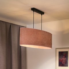 Euluna hængelampe Celine, pink, chenille-stof, længde 80 cm