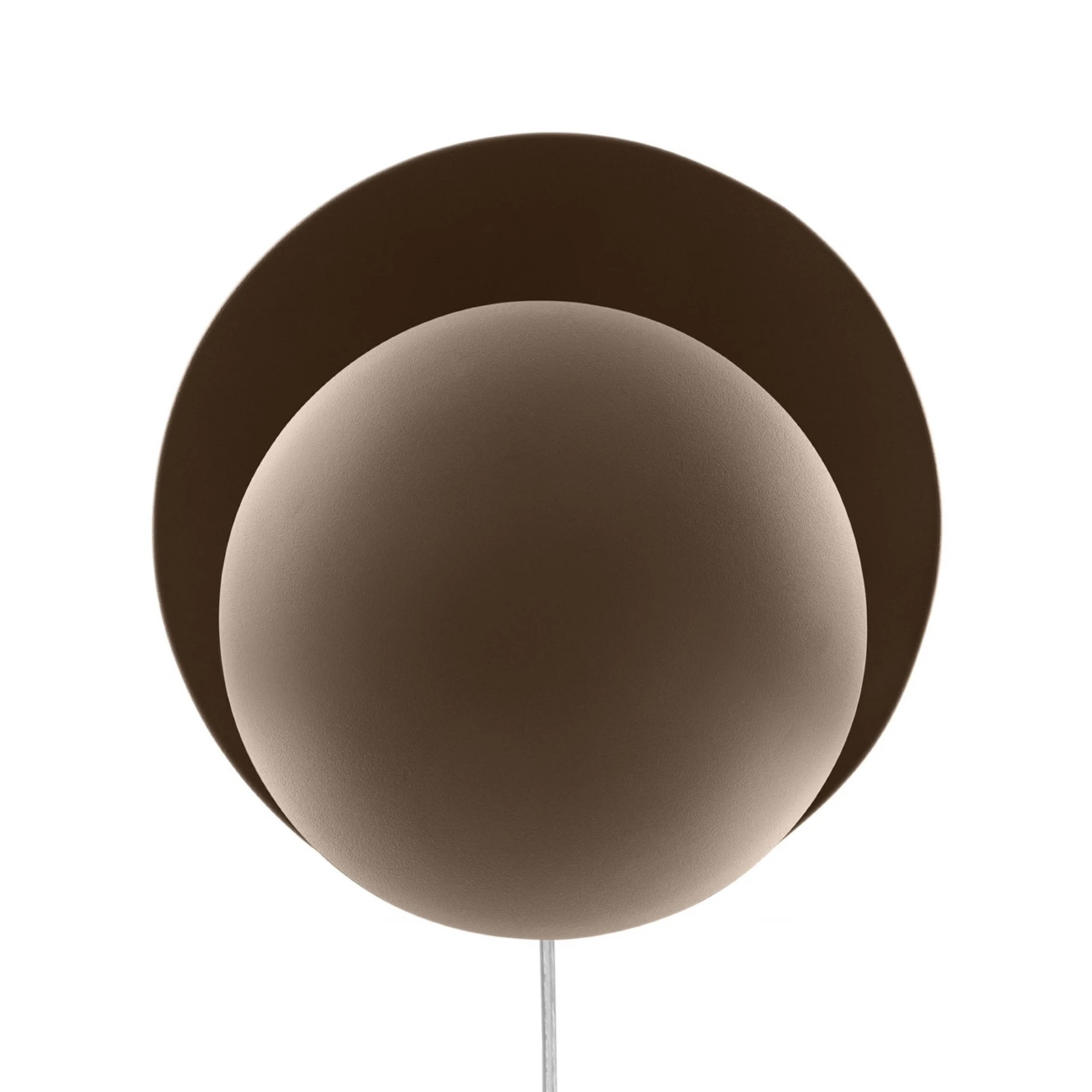 Globen Lighting Kinkiet ORBIT, brązowy, Ø 30 cm, wtyczka