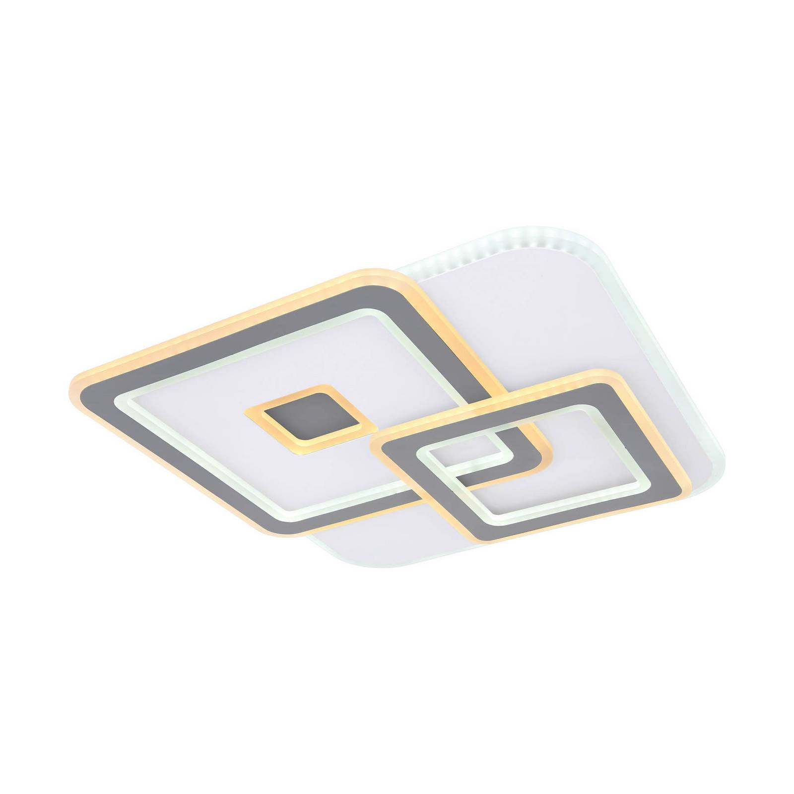 LED-Deckenlampe Kique, App-steuerbar, weiß, Länge 50 cm, CCT