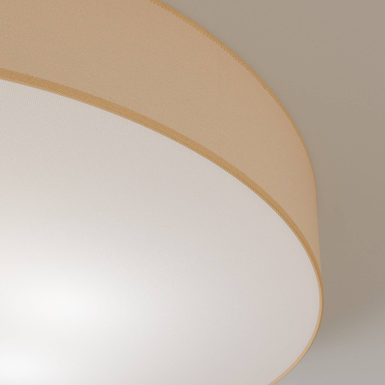 Lampa sufitowa Rondo, beżowa Ø 80 cm