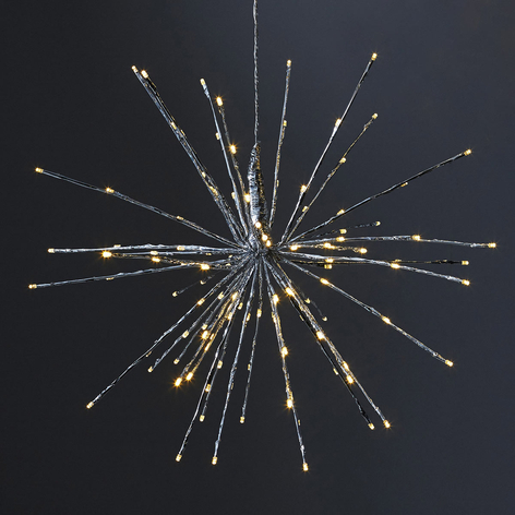 LED-Dekoleuchte Firework, 5 Lichtvarianten, silber