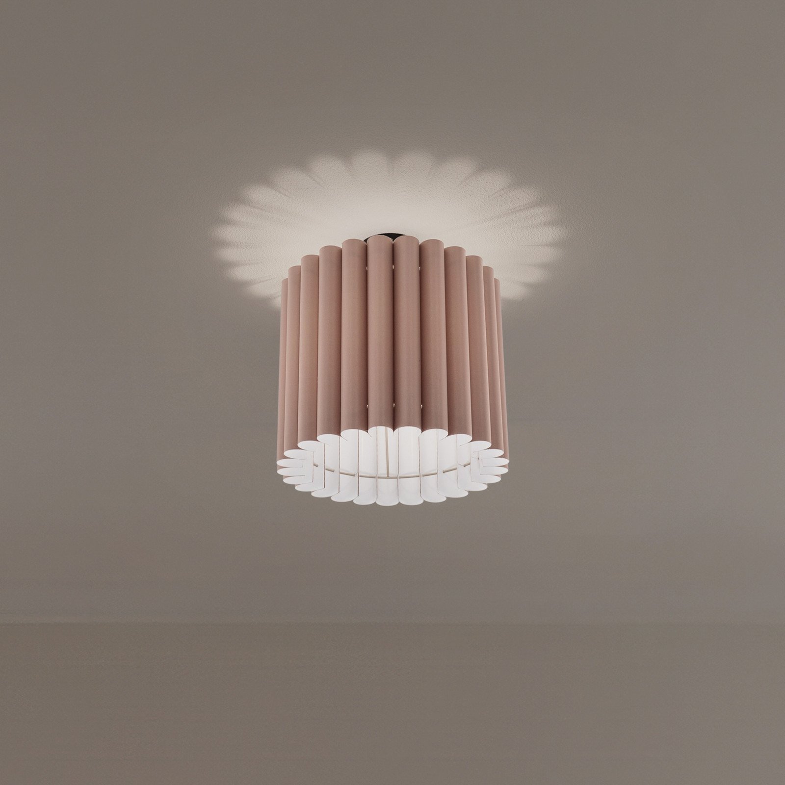 Duolla Plafonieră Aria capucino microfibră E27 - Camera de zi / sufragerie - cappuccino - Țesătură / Textil