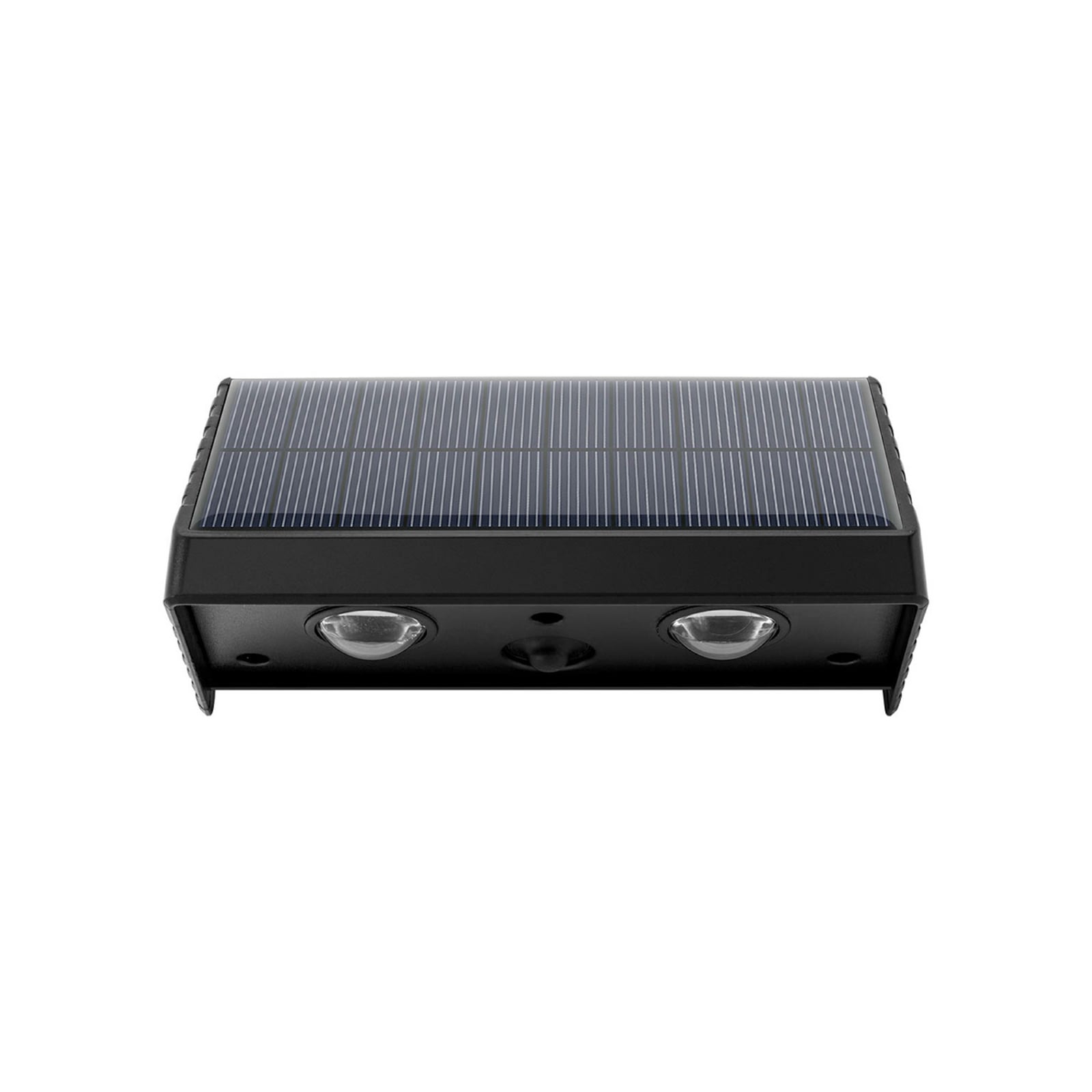 Kyla LED solar wall lamp, black, width 11 cm, set of 4