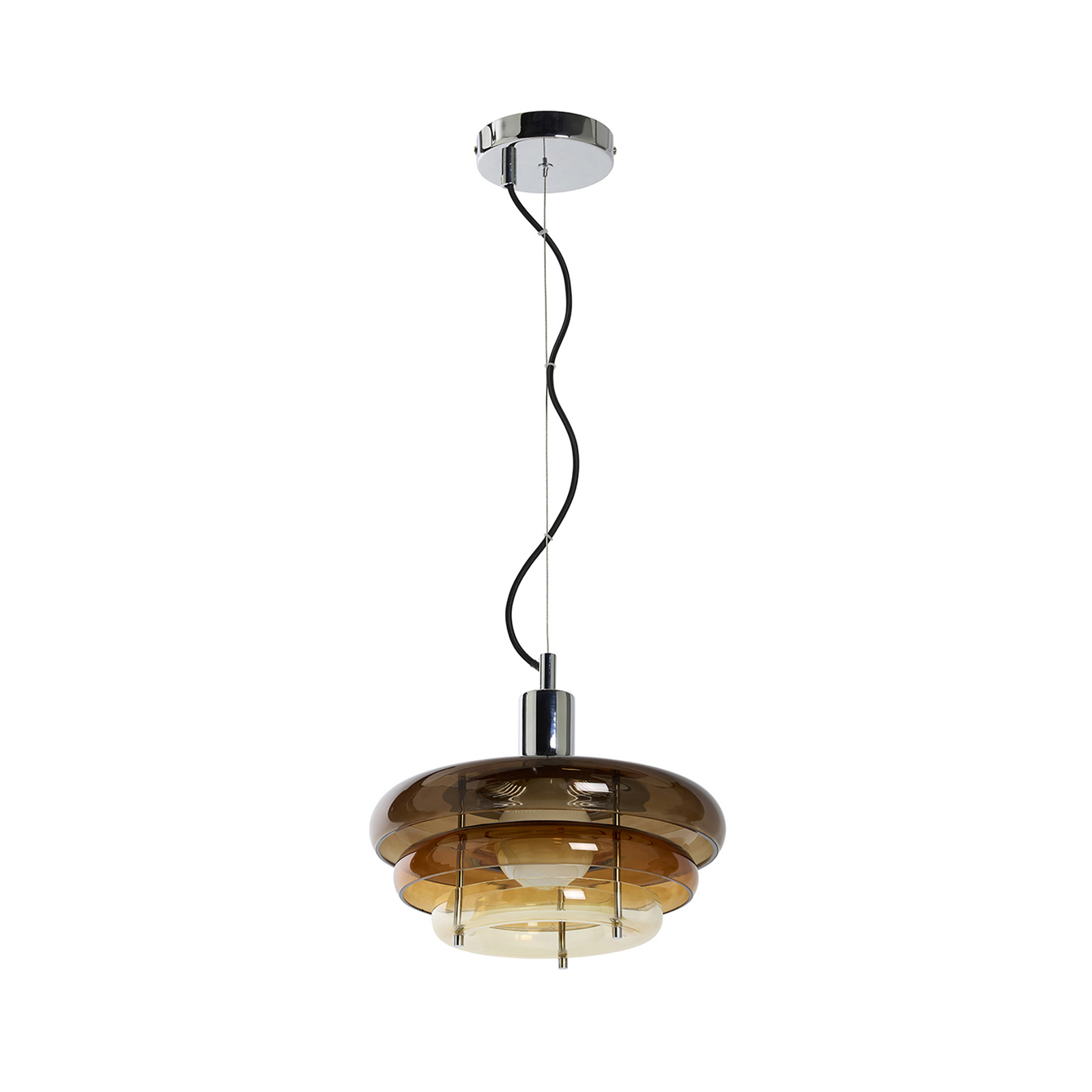 MARKET SET viseća svjetiljka Sunset Ø 28 cm, jantarna, staklo, E27 MARKET SET viseća svjetiljka Sunset Ø 28 cm, jantarna, staklo, E27